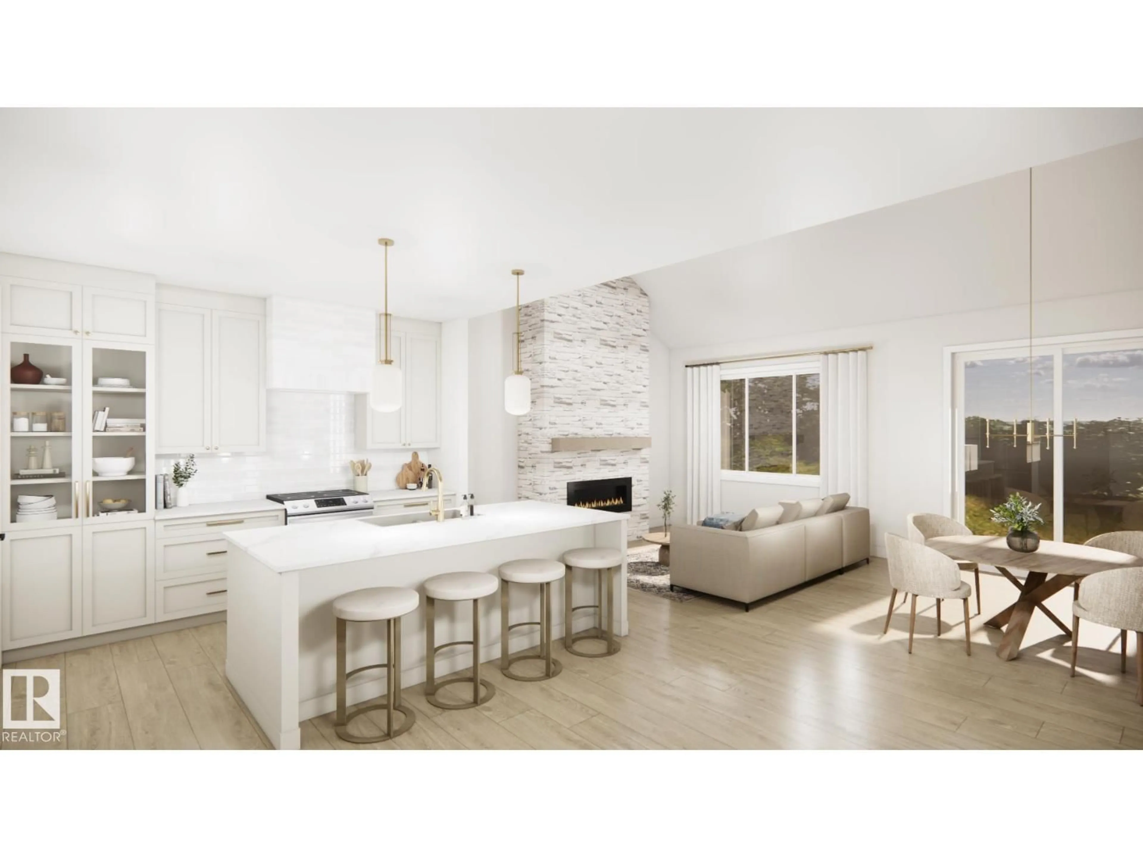 Open concept kitchen, ceramic/tile floor for 213 DEER PARK BV, Spruce Grove Alberta T7X0X1