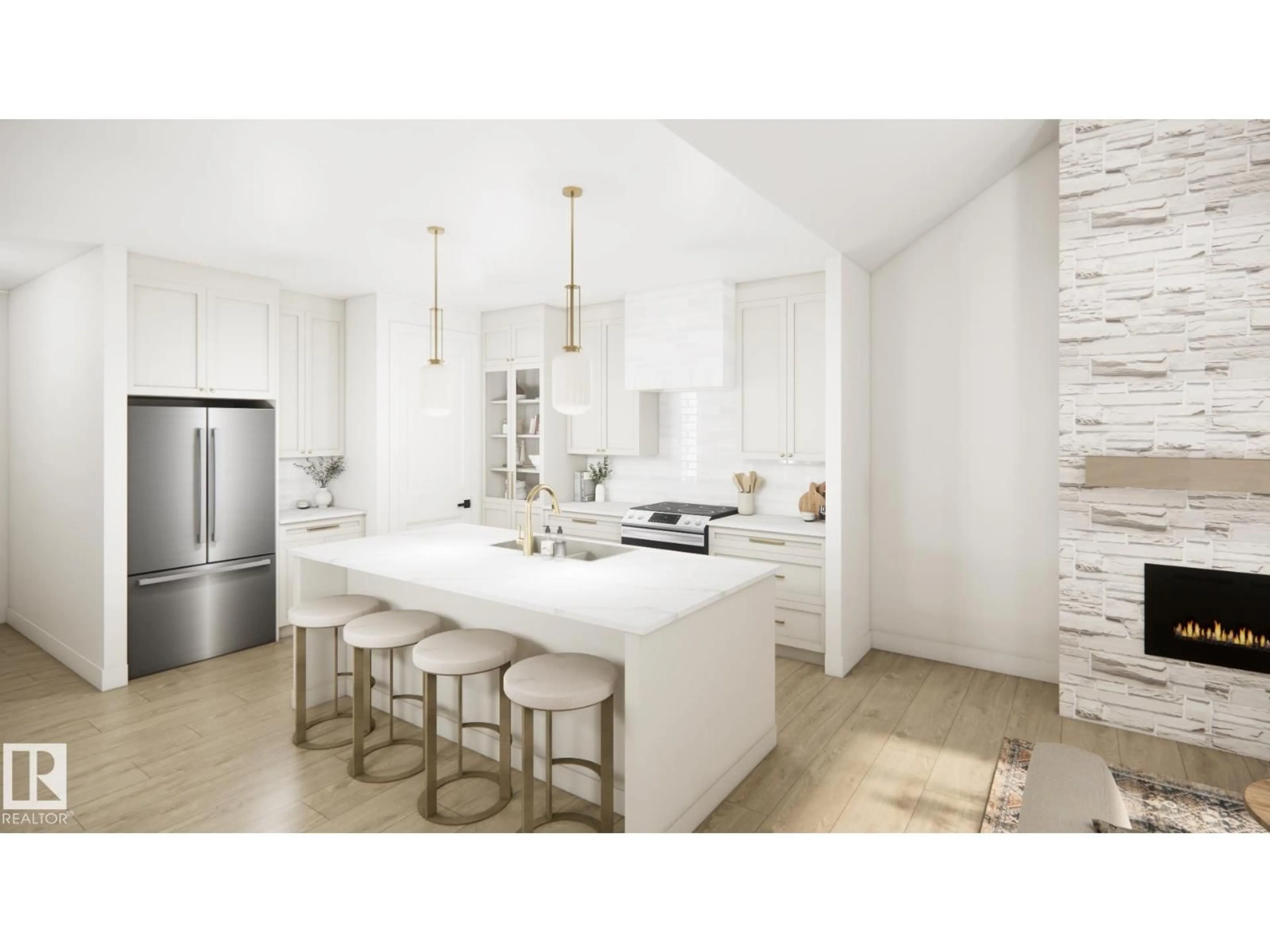 Open concept kitchen, ceramic/tile floor for 213 DEER PARK BV, Spruce Grove Alberta T7X0X1