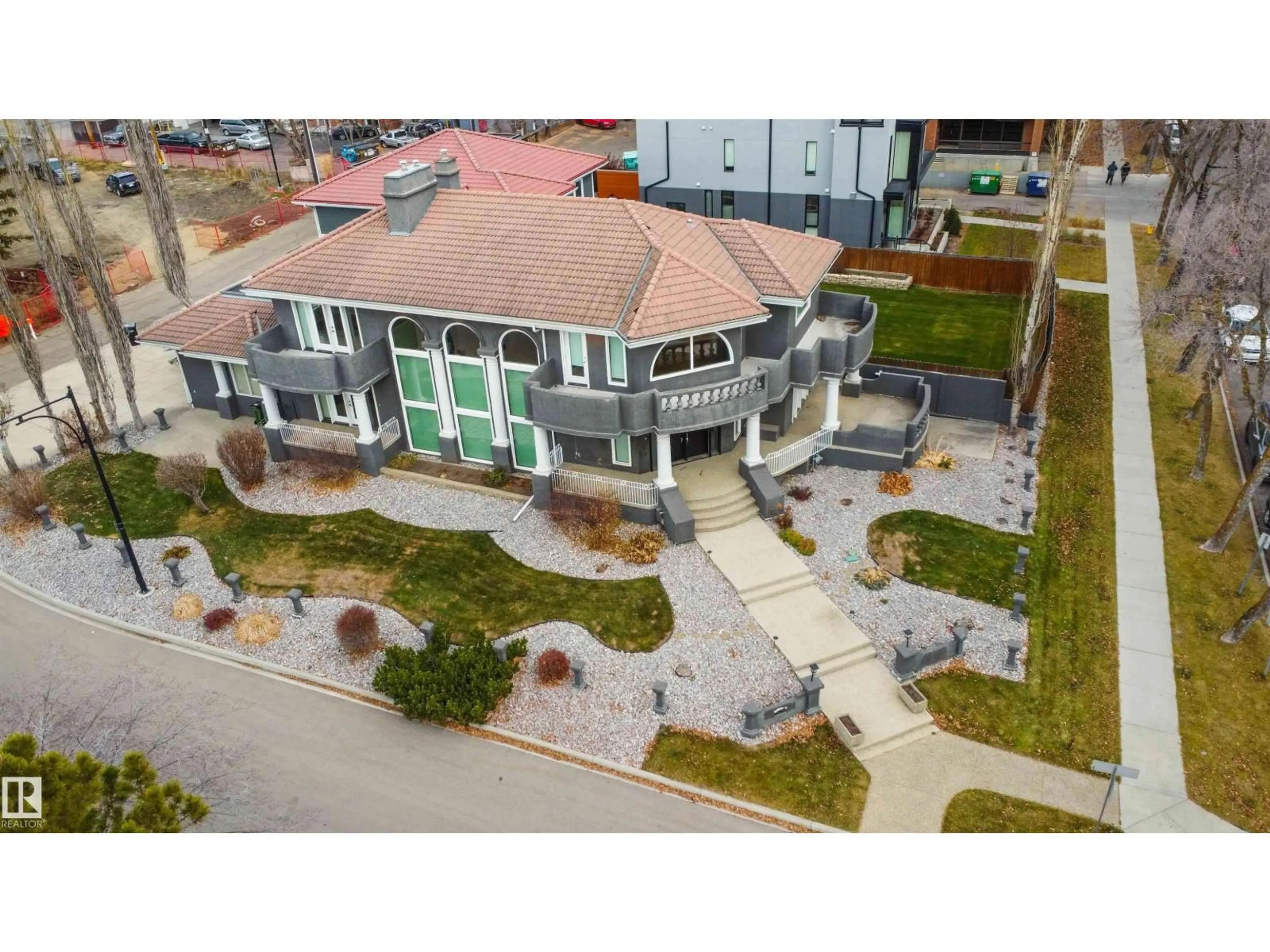 A pic from outside/outdoor area/front of a property/back of a property/a pic from drone, building for 12428 103 AV, Edmonton Alberta T5N0R3