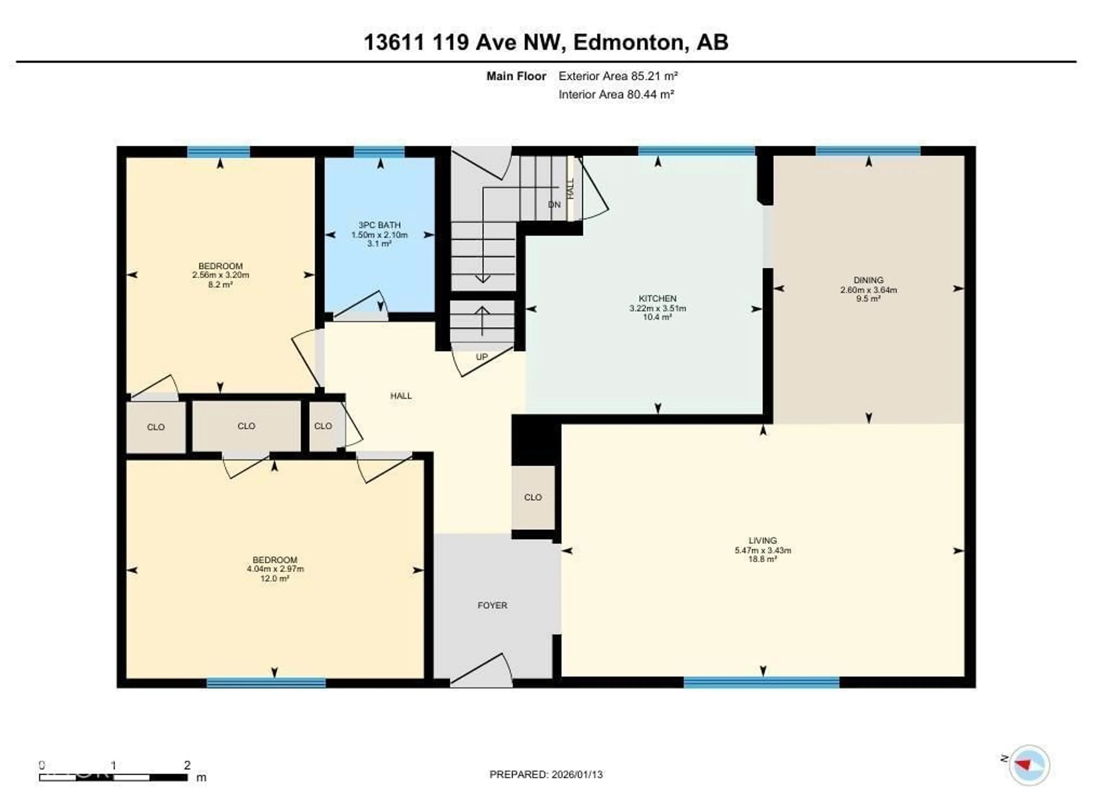 Floor plan for 13611 119 AV, Edmonton Alberta T5L2N5