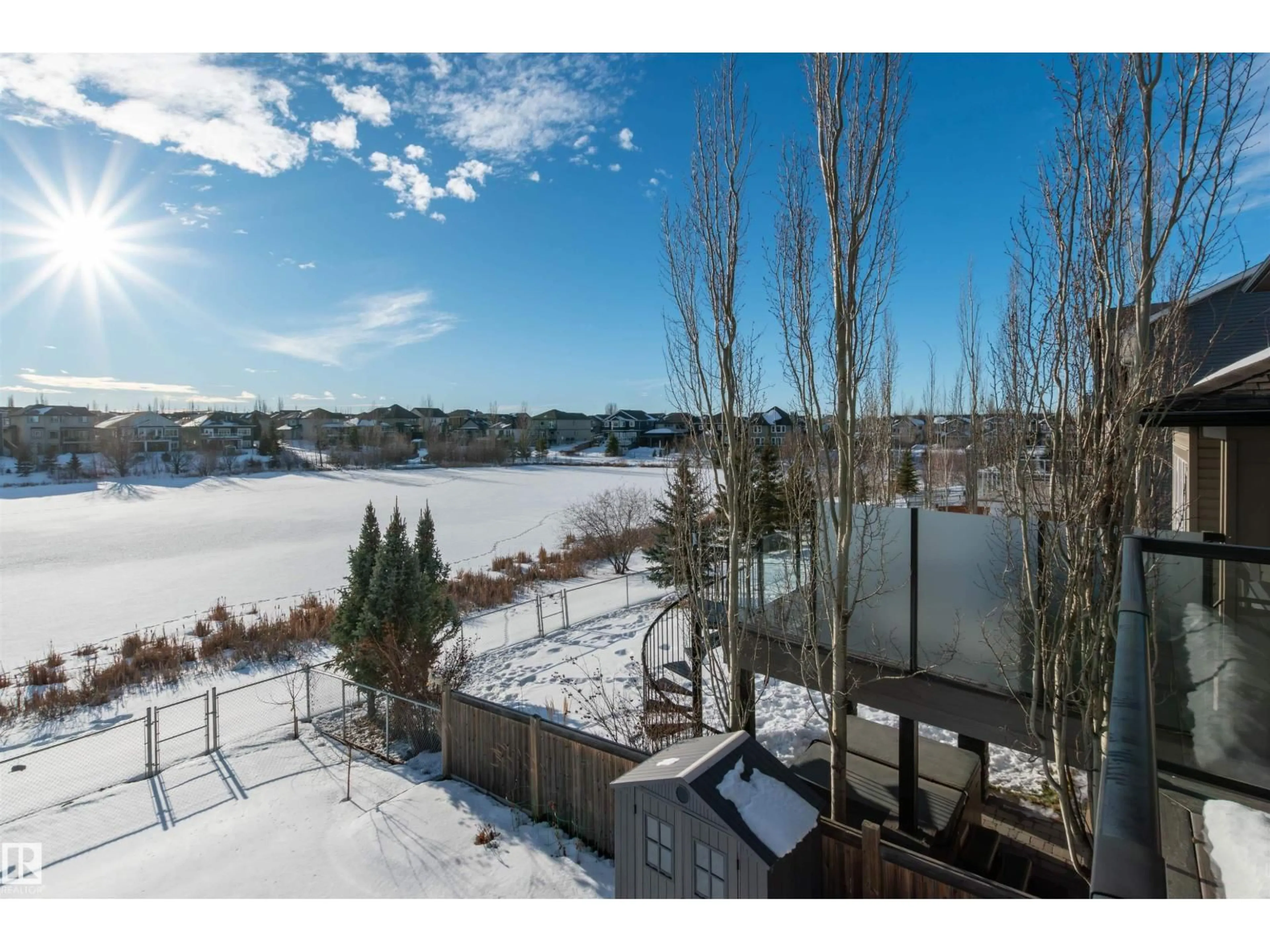 A pic from outside/outdoor area/front of a property/back of a property/a pic from drone, water/lake/river/ocean view for 466 CHURCHILL CR, Sherwood Park Alberta T8H0R9