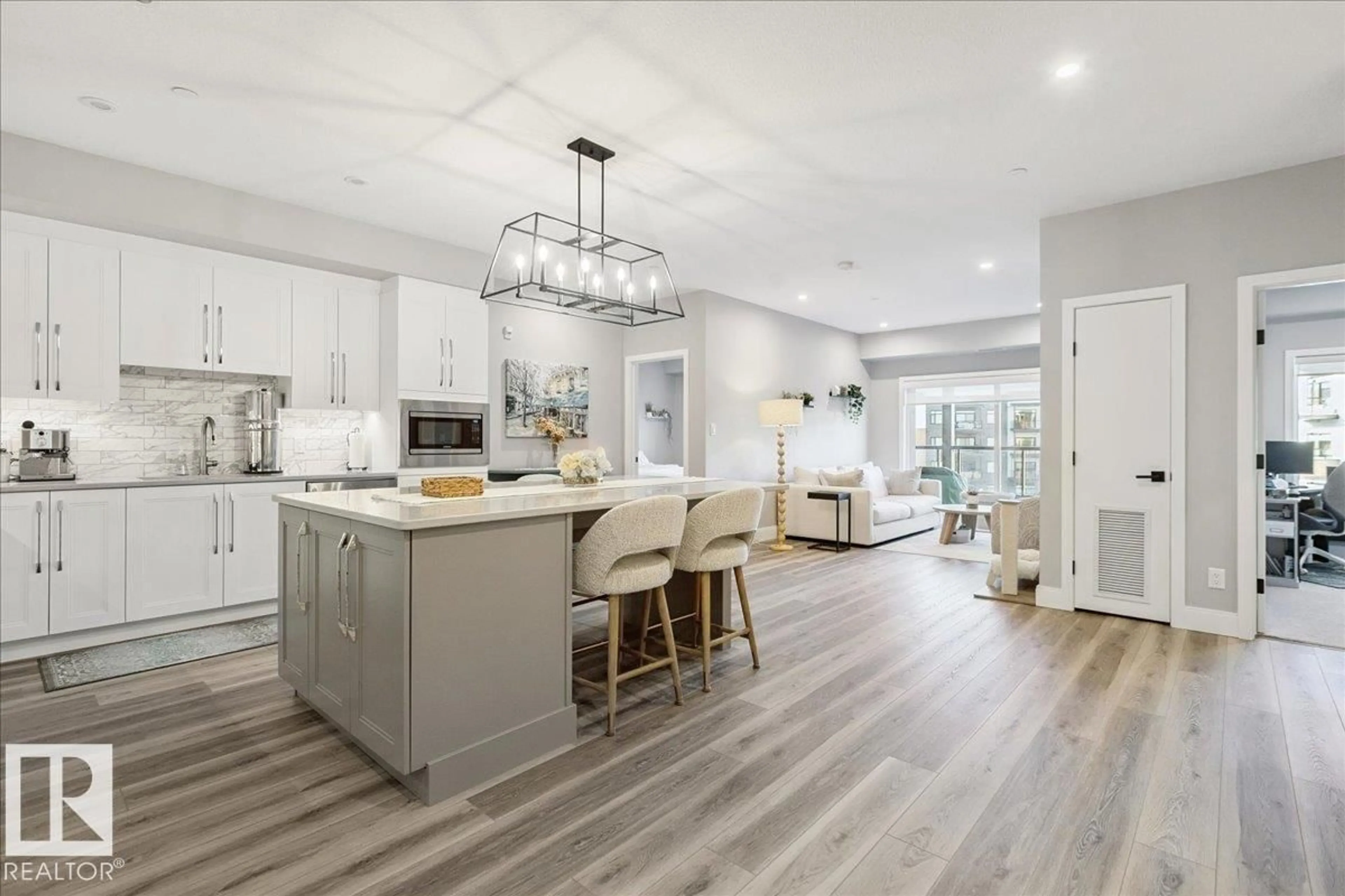 Open concept kitchen, unknown for 301 - 7463 MAY CM, Edmonton Alberta T6R0X1