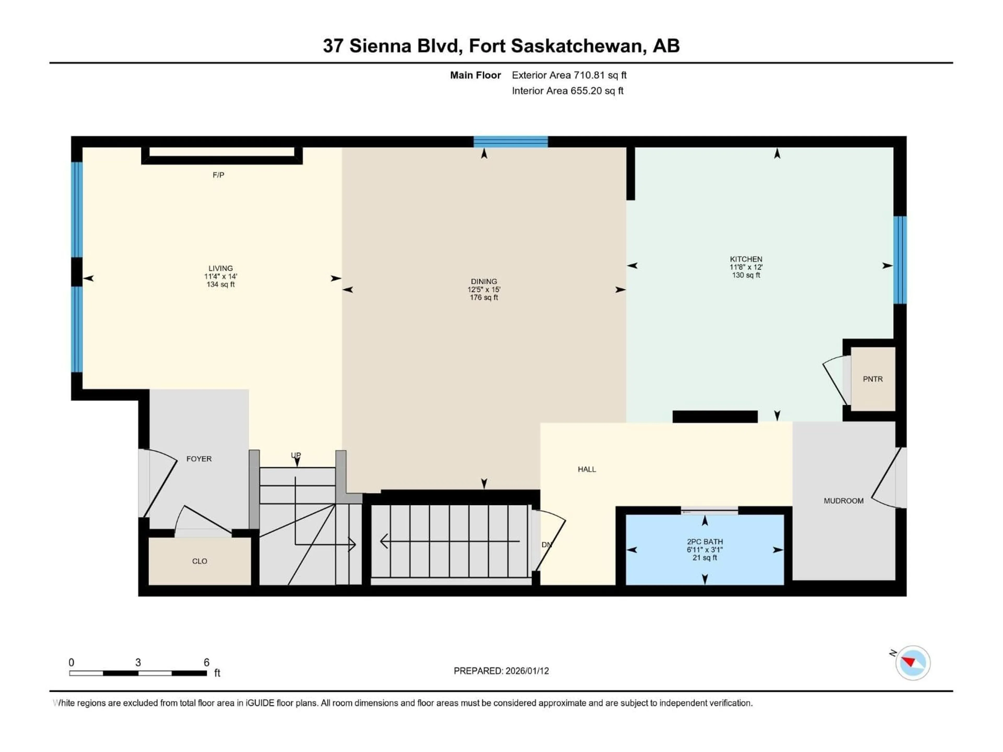Floor plan for 37 SIENNA BV, Fort Saskatchewan Alberta T8L0W3