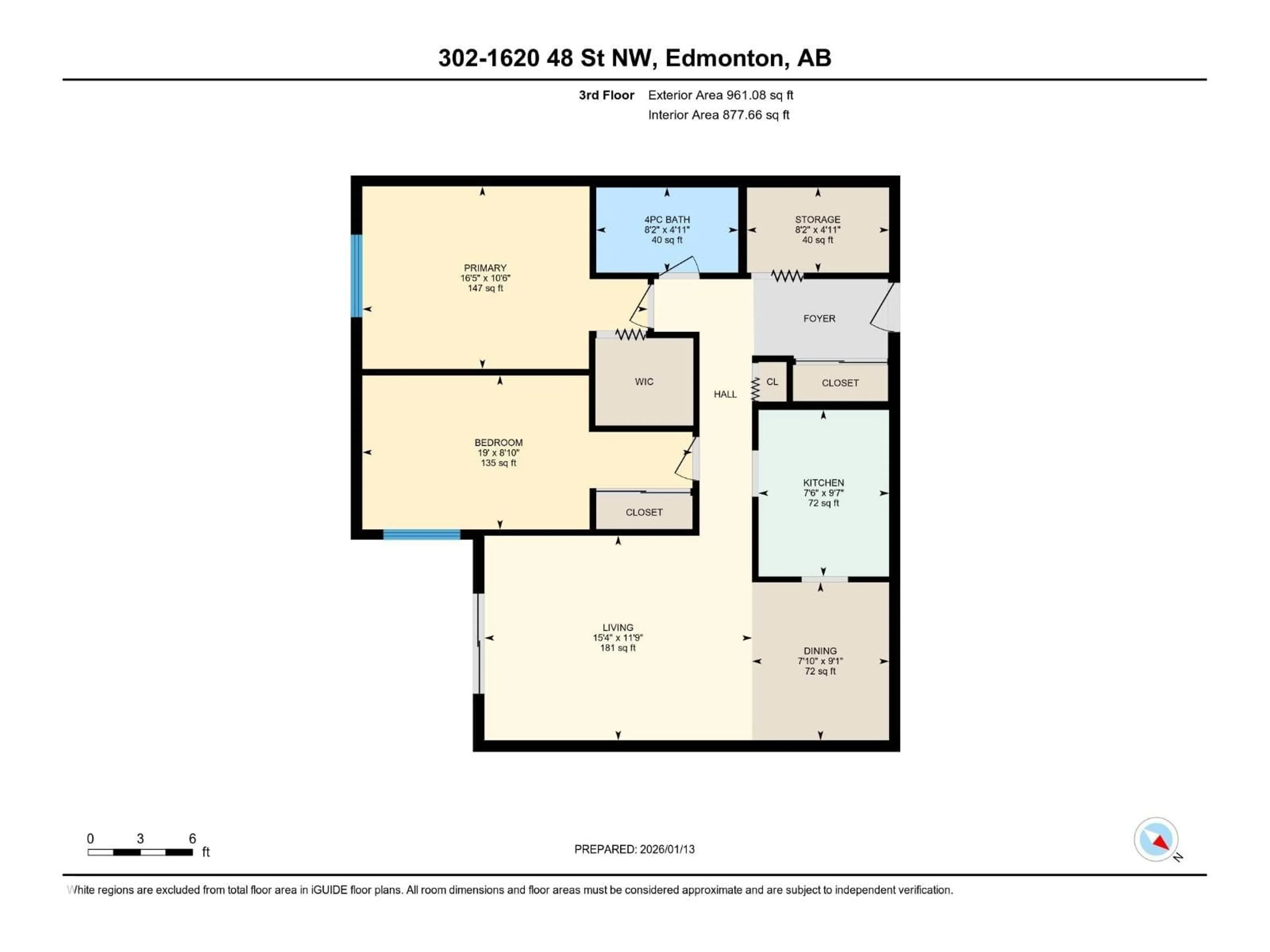 Floor plan for #302 - 1620 48 ST, Edmonton Alberta T6L5P1