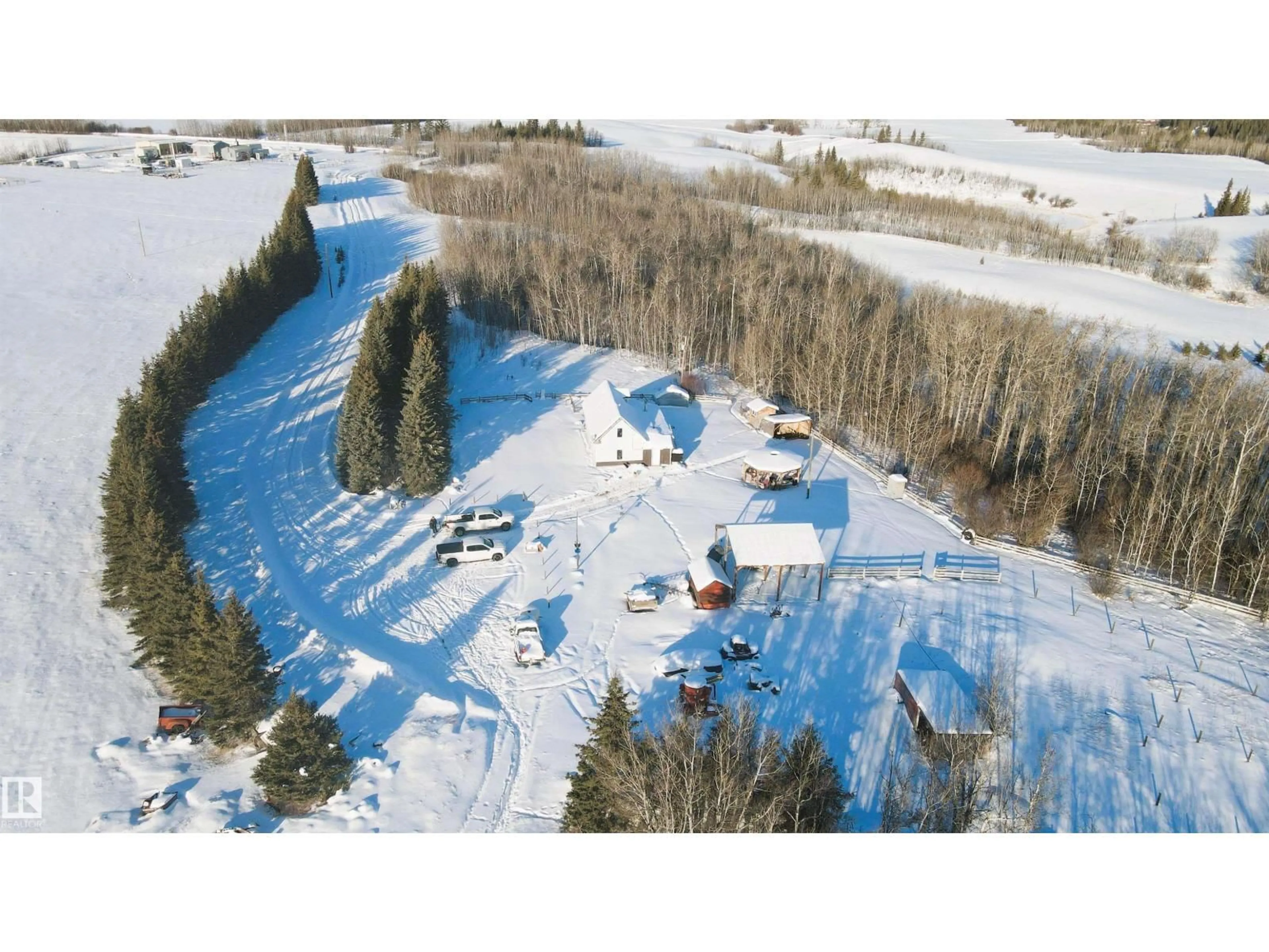 A pic from outside/outdoor area/front of a property/back of a property/a pic from drone, unknown for 48329 TWP RD 622, Rural Bonnyville M.D. Alberta T9N2J6