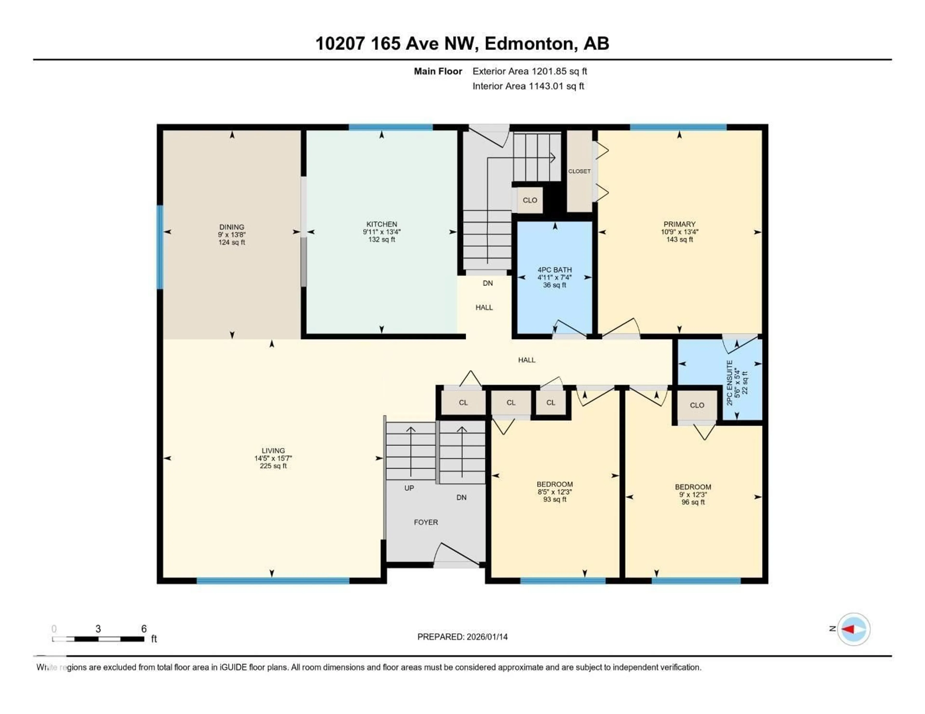 Floor plan for NW - 10207 165 AV, Edmonton Alberta T5X2B8