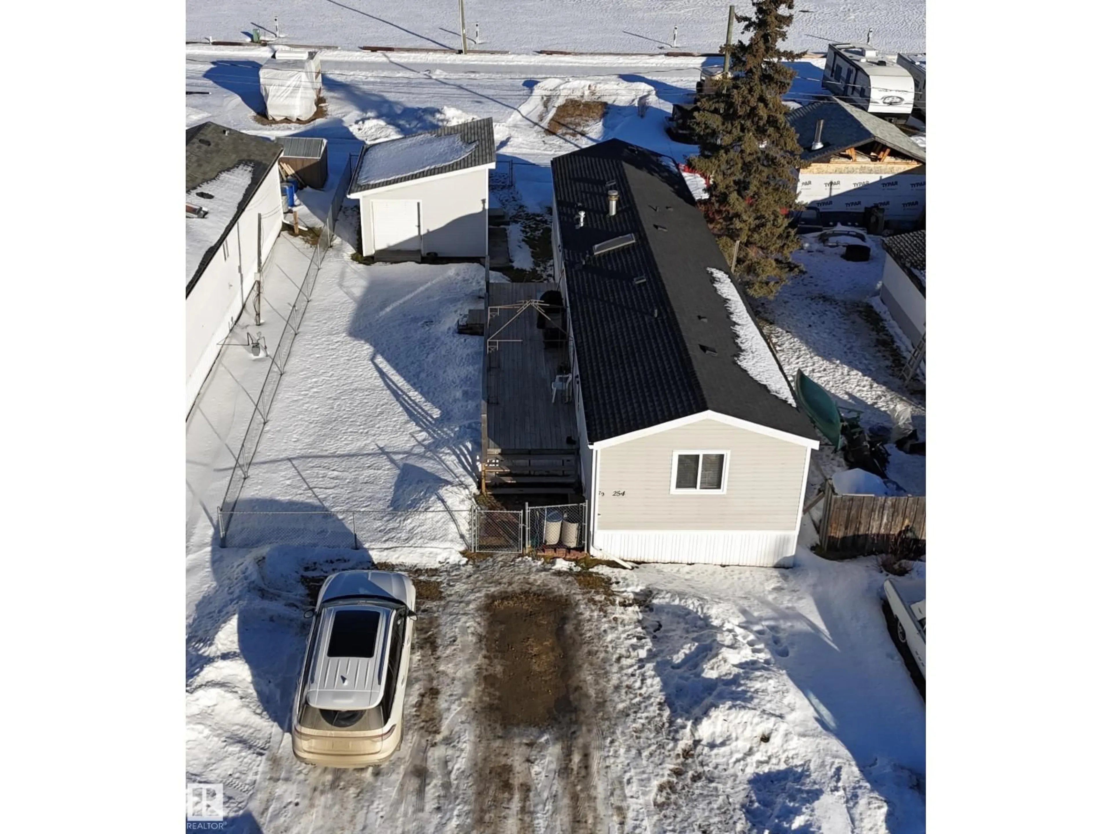 A pic from outside/outdoor area/front of a property/back of a property/a pic from drone, street for 80 - 254 49231 RR, Rural Brazeau County Alberta T7A1L7