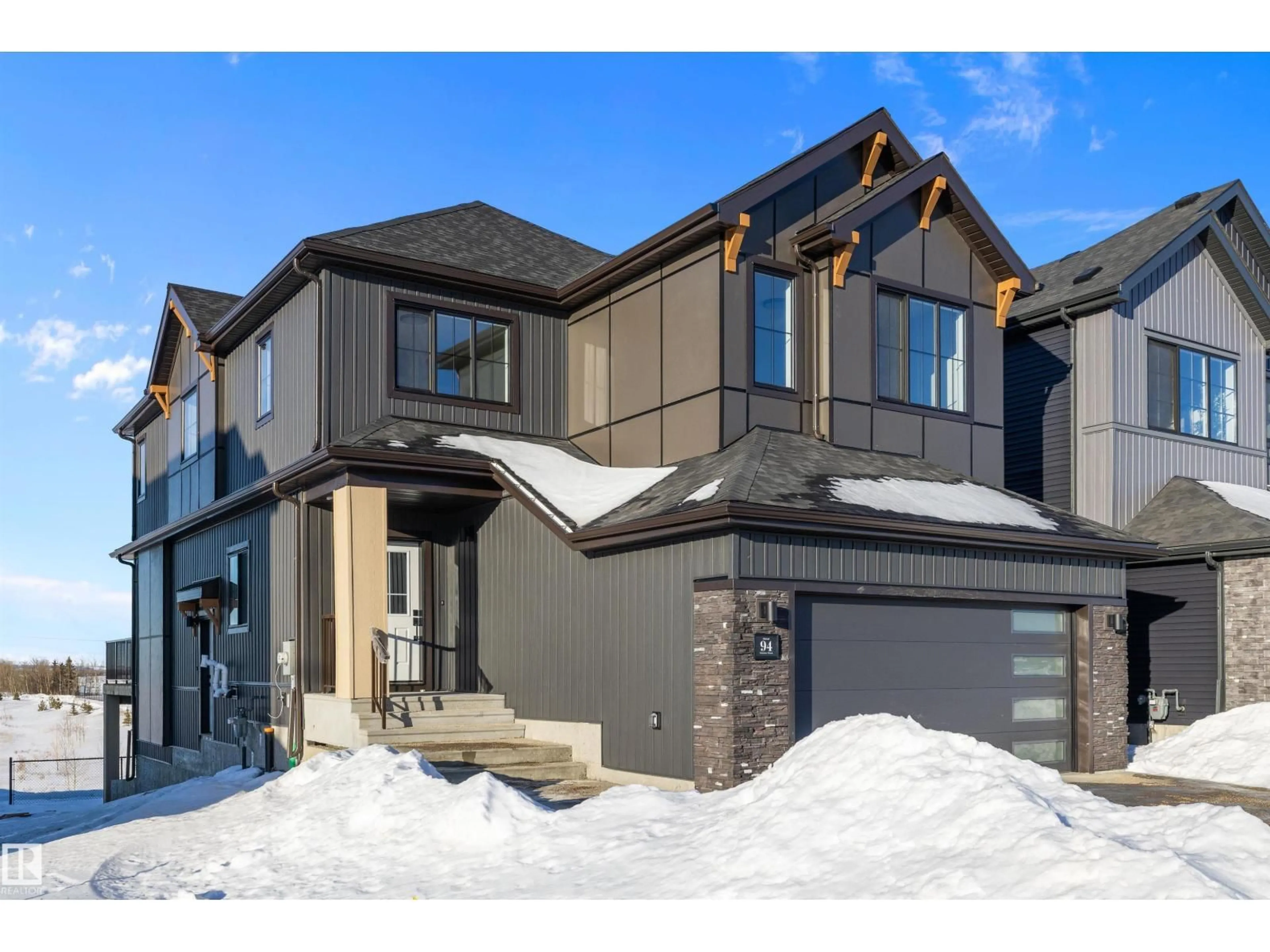 Home with brick exterior material, street for 94 CHELLES WD, St. Albert Alberta T8T2C6