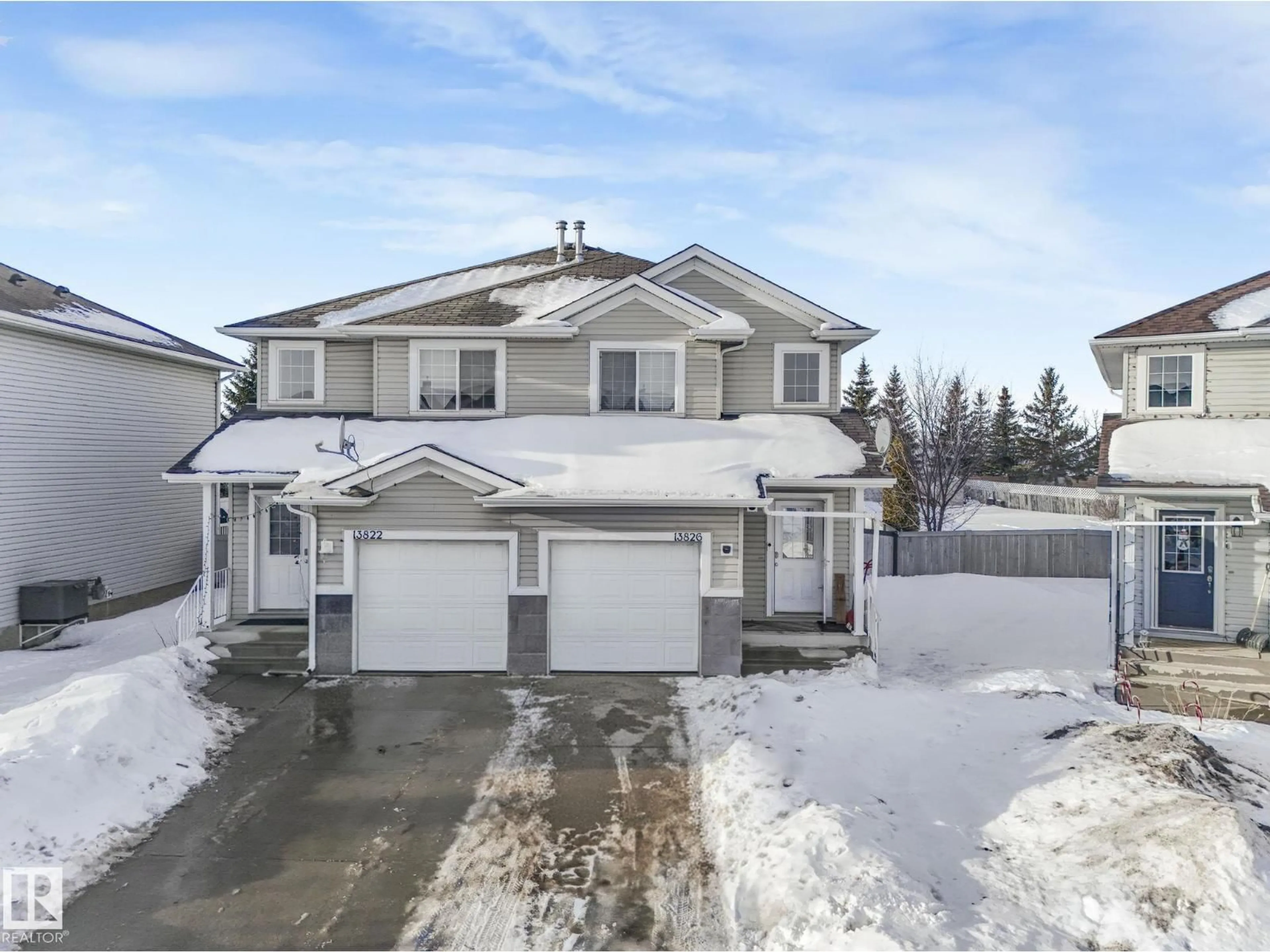 A pic from outside/outdoor area/front of a property/back of a property/a pic from drone, street for NW - 13826 38 ST, Edmonton Alberta T5Y3G6