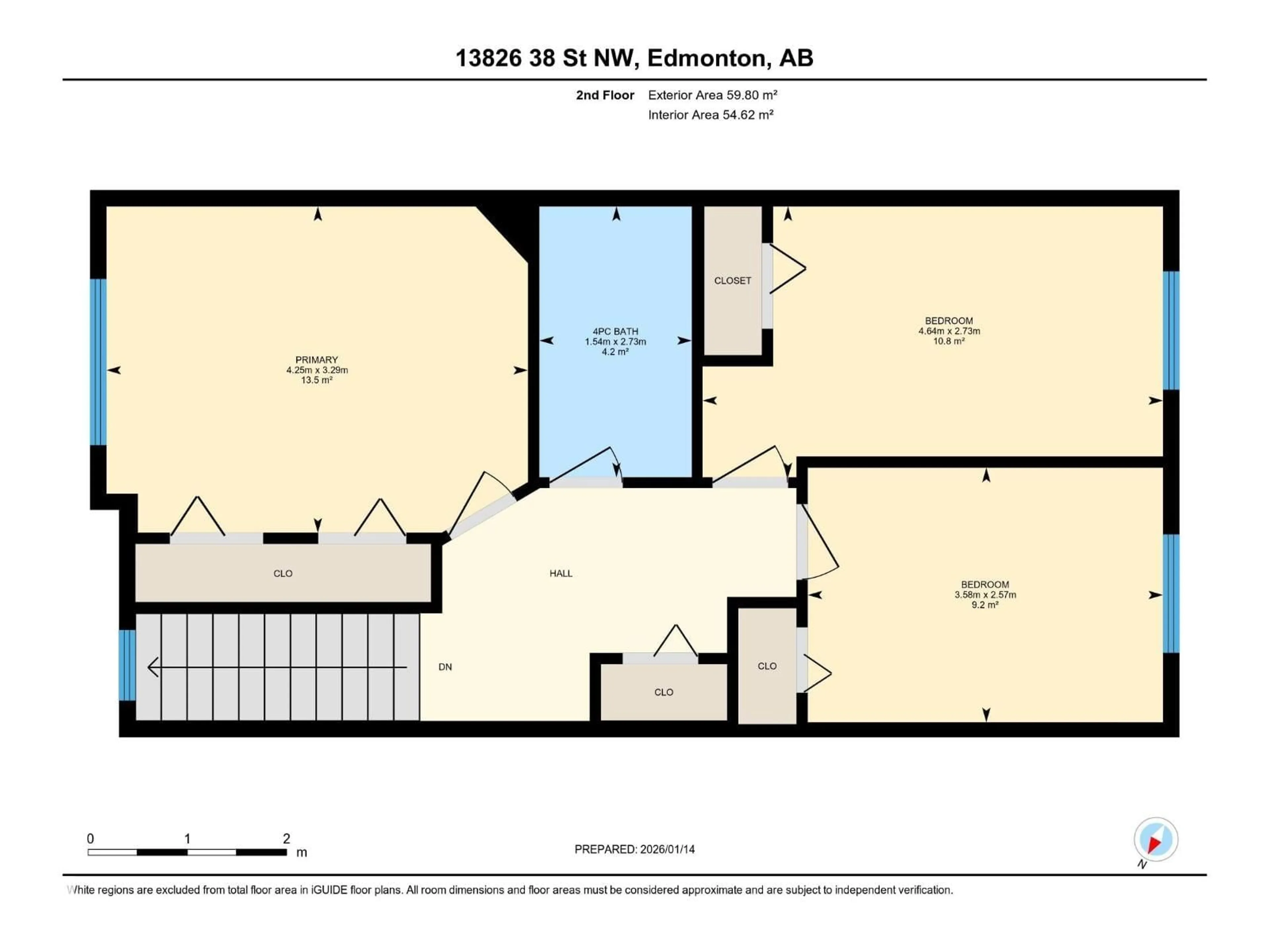 Floor plan for NW - 13826 38 ST, Edmonton Alberta T5Y3G6