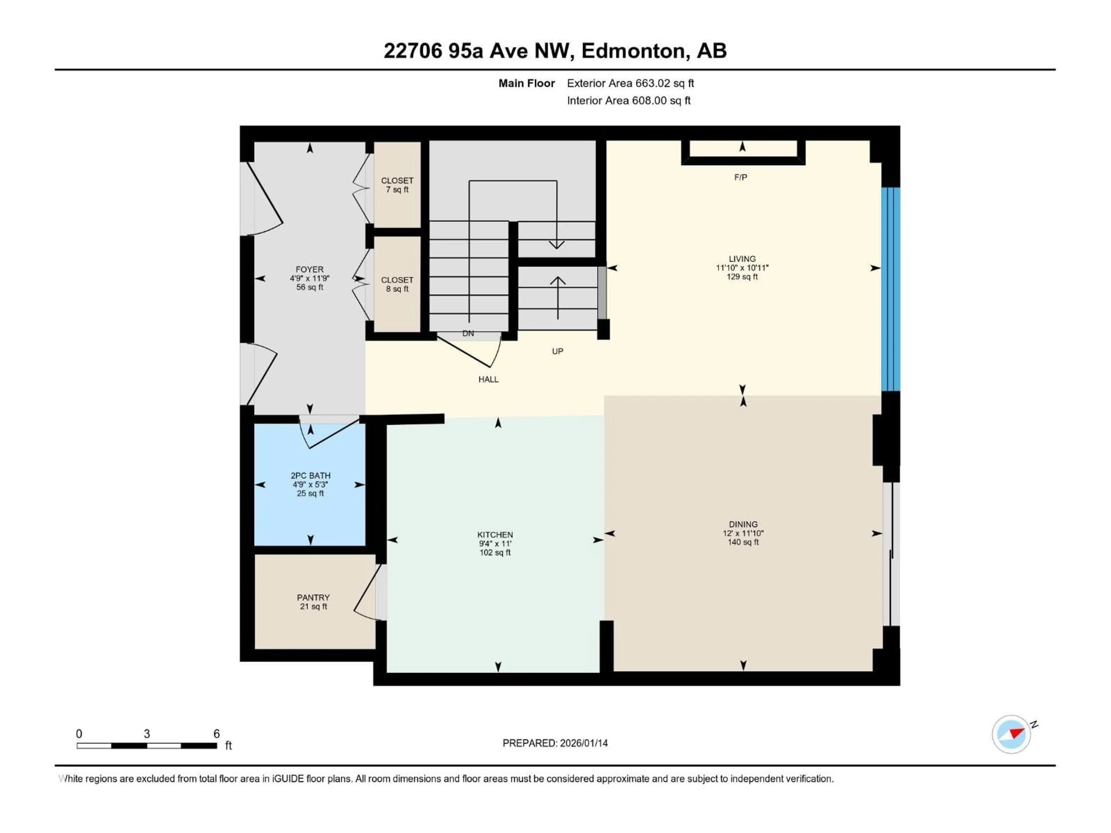 Floor plan for 22706 95A AV, Edmonton Alberta T5T7H4