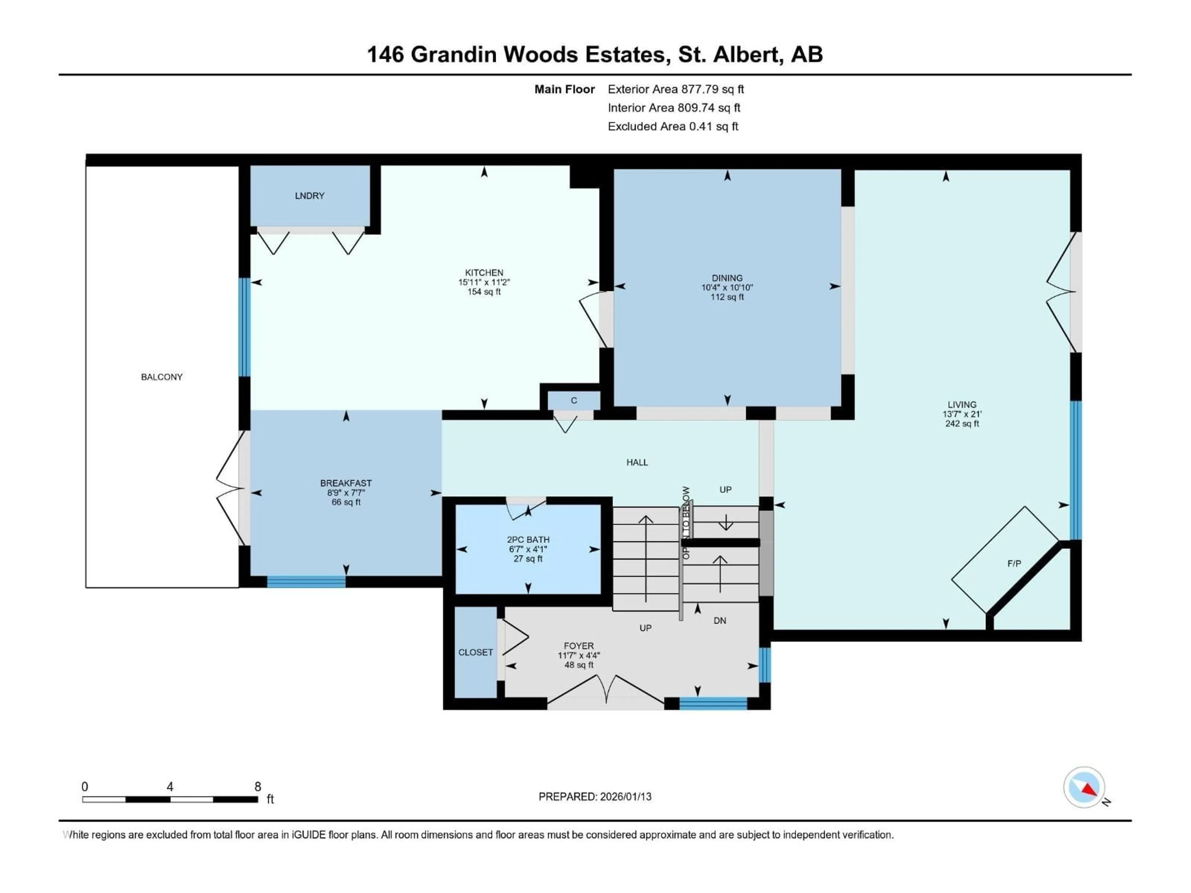 Floor plan for 146 GRANDIN WOODS, St. Albert Alberta T8N2Y4