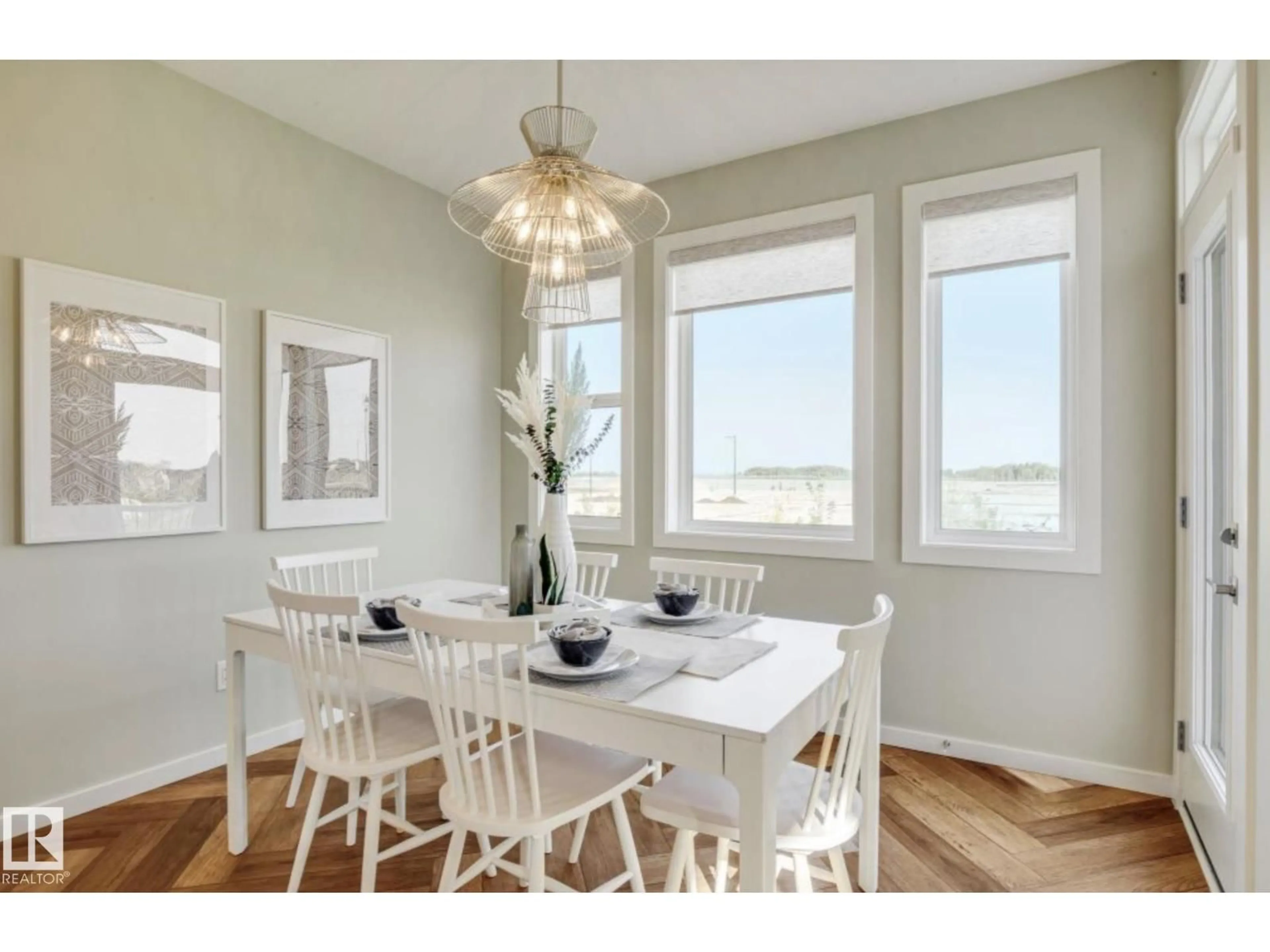 Dining room, wood/laminate floor for NW - 17355 3 ST, Edmonton Alberta T5Y4G7