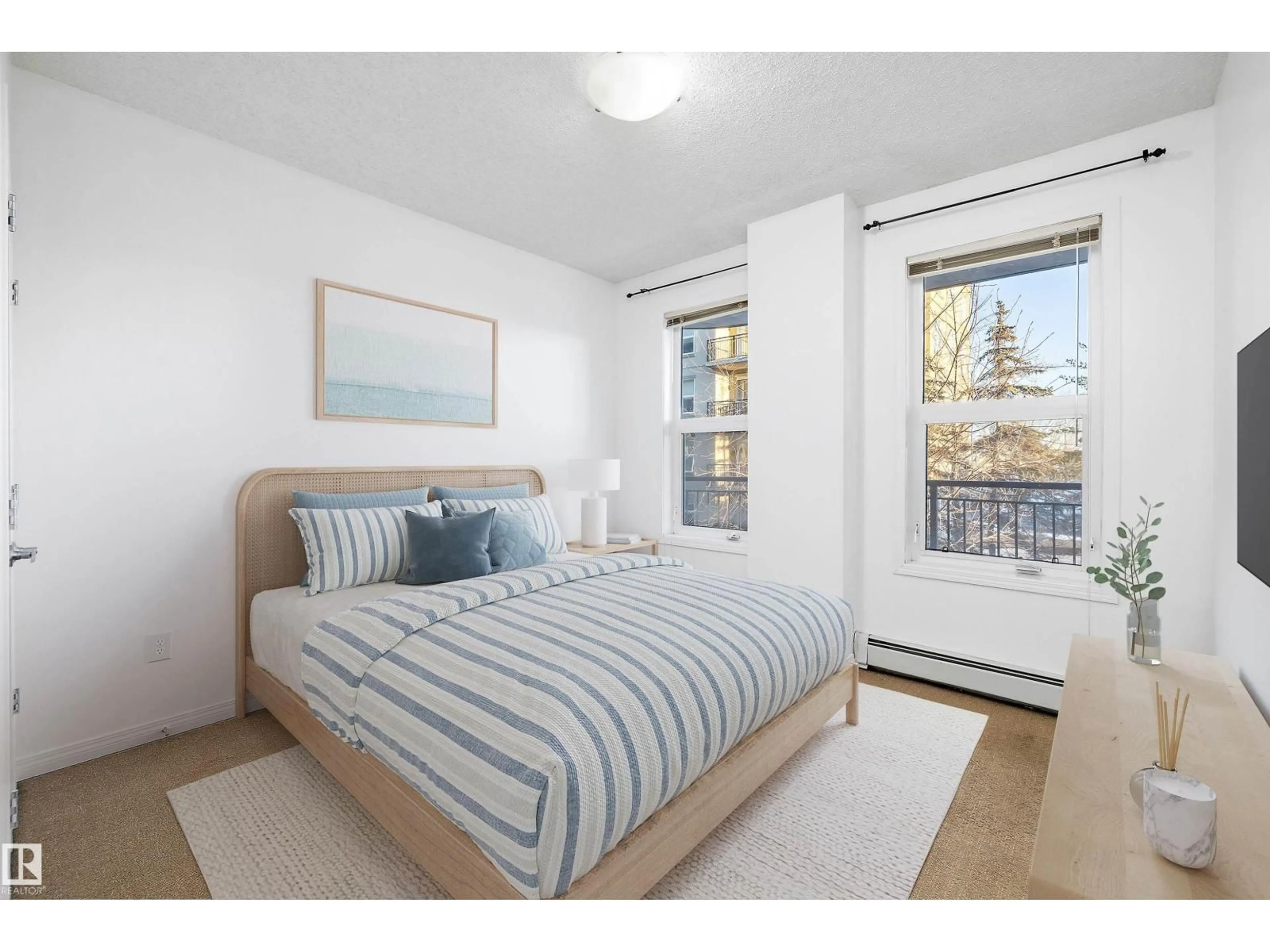 Bedroom with bed, unknown for #1-208 - 4245 139 AV, Edmonton Alberta T5Y3E8