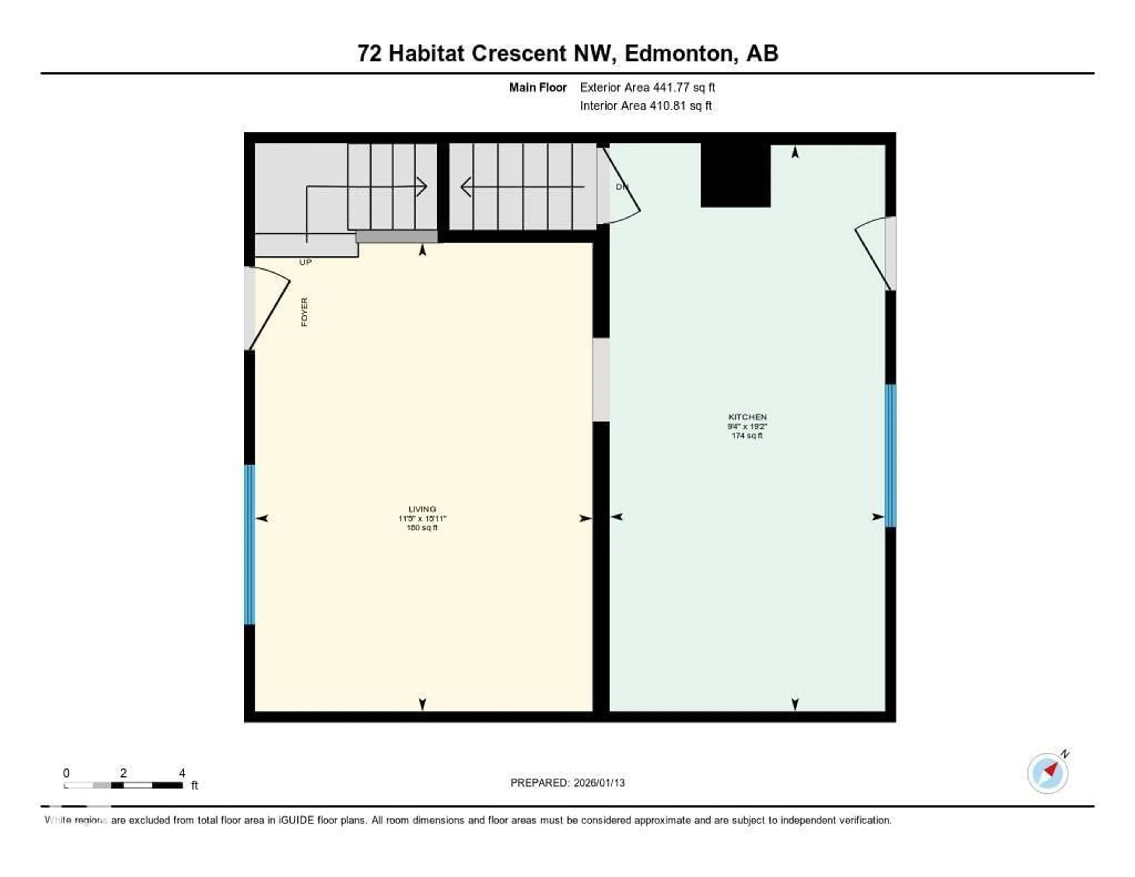 Floor plan for 72 HABITAT CR, Edmonton Alberta T5A2X7
