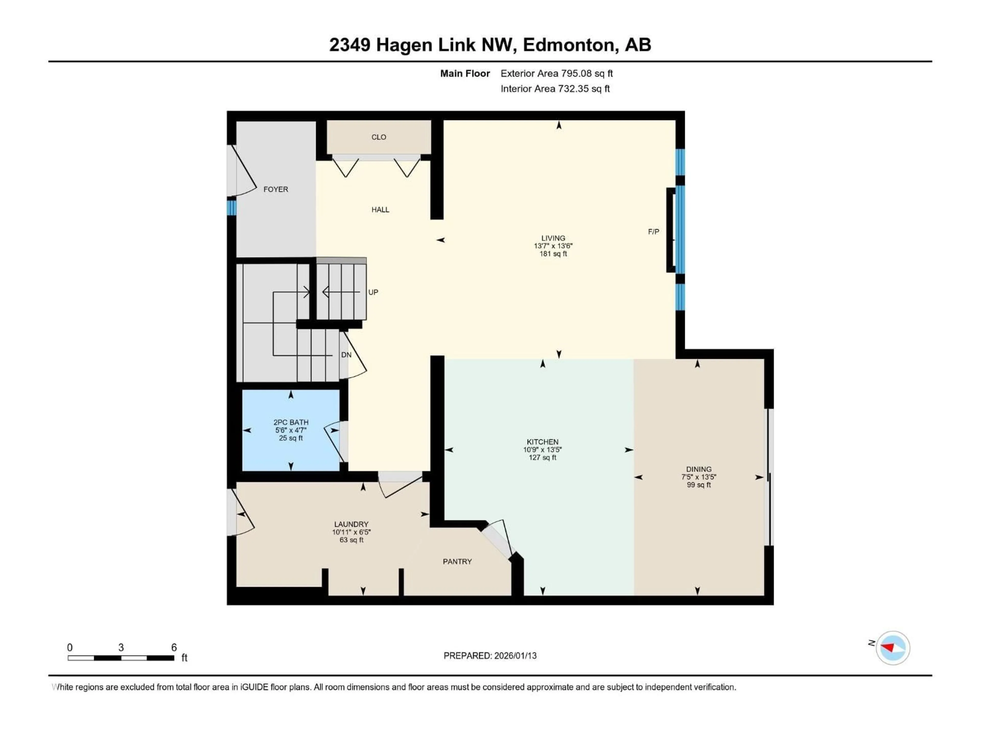 Floor plan for NW - 2349 HAGEN LINK LI, Edmonton Alberta T6R0B2