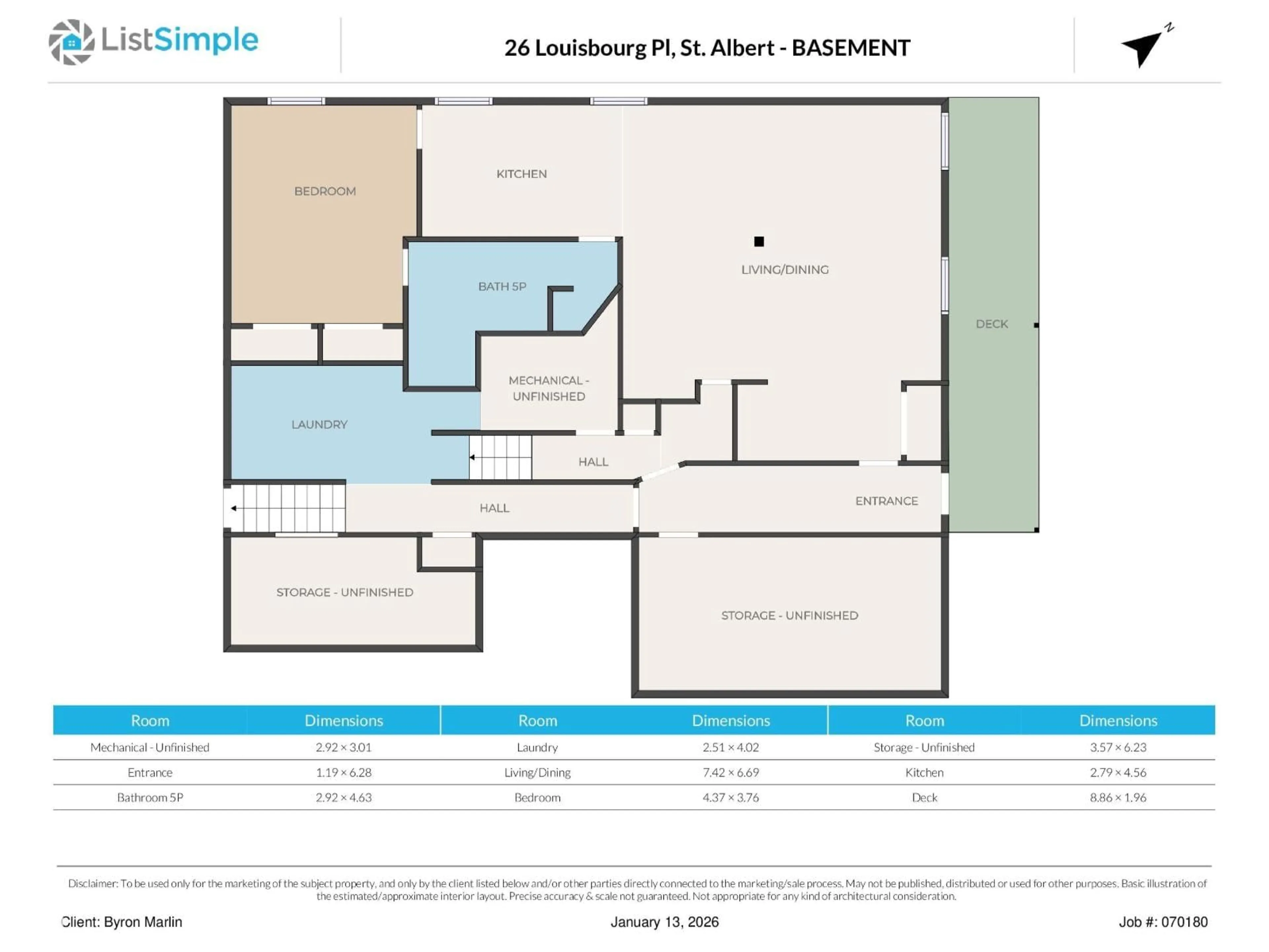 Floor plan for 26 LOUISBOURG PL, St. Albert Alberta T8N4L5