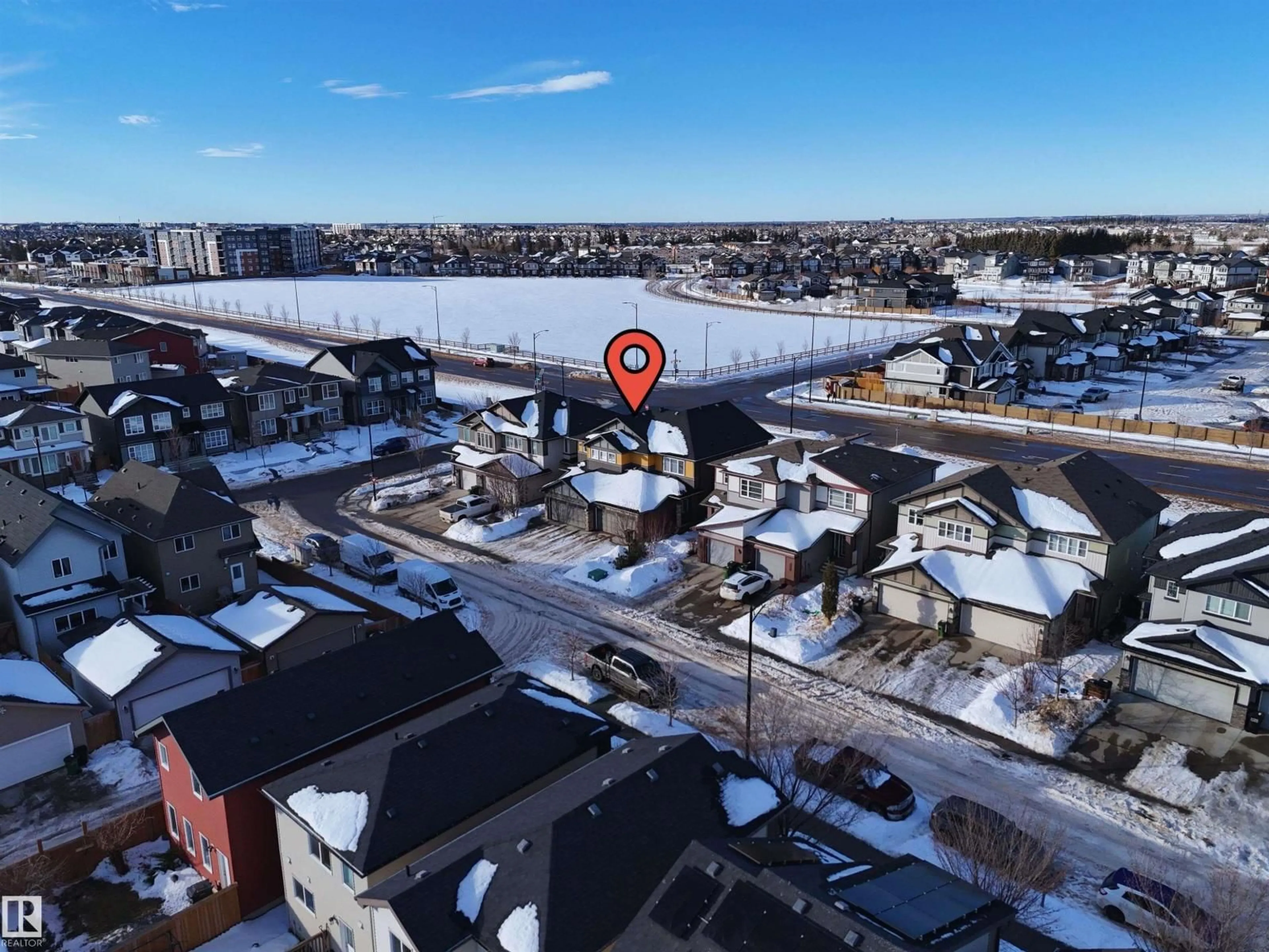 A pic from outside/outdoor area/front of a property/back of a property/a pic from drone, street for SW - 2208 CASEY CR, Edmonton Alberta T6W3M6