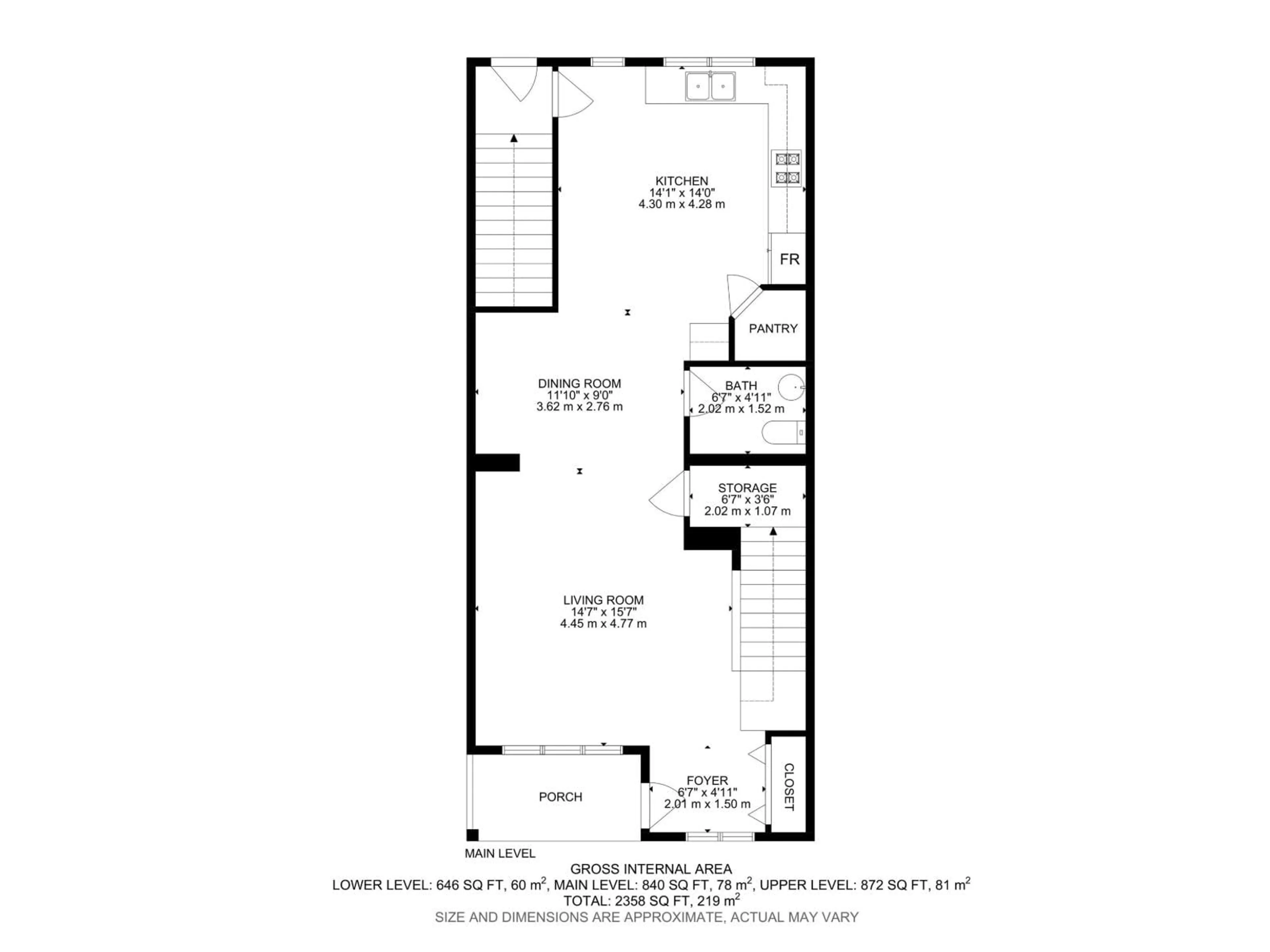 Floor plan for 17940 62 ST, Edmonton Alberta T5Y4A6