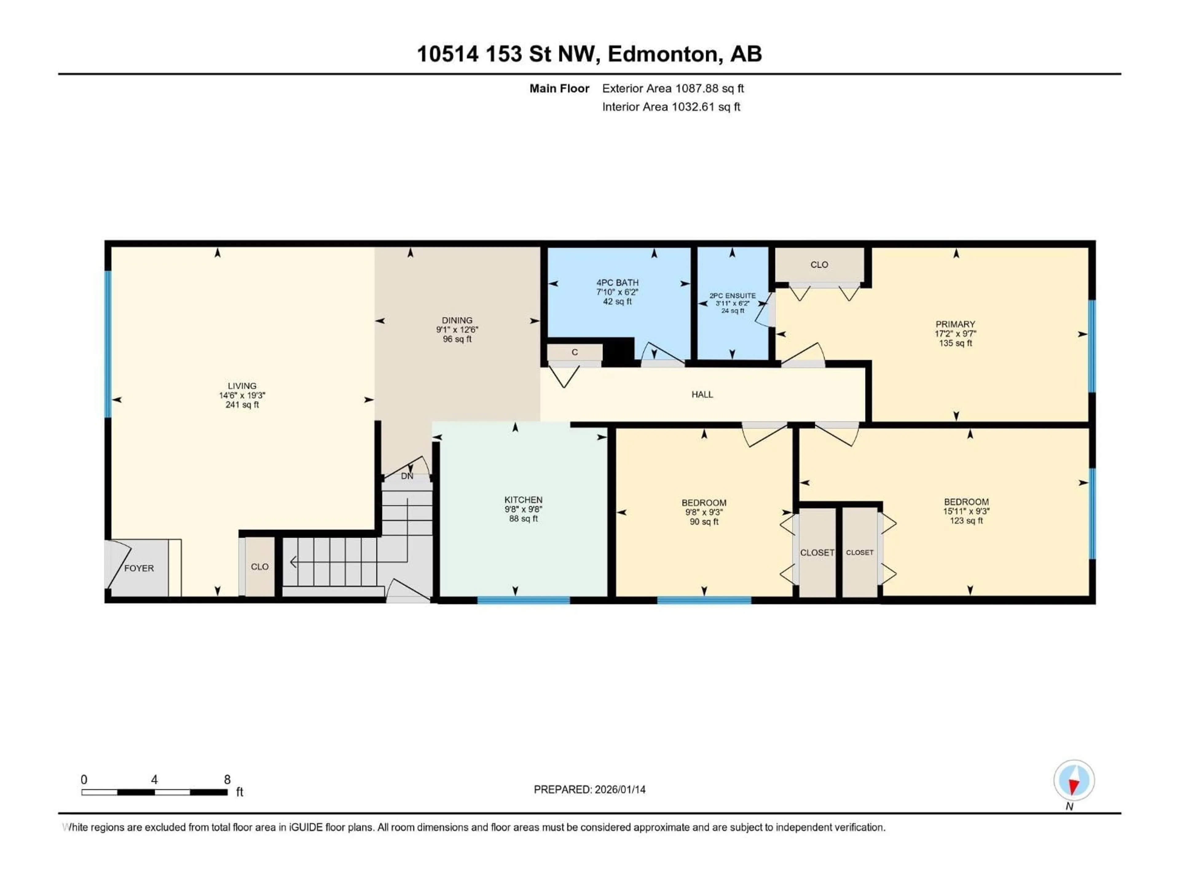Floor plan for 10514 153 ST, Edmonton Alberta T5P2C3