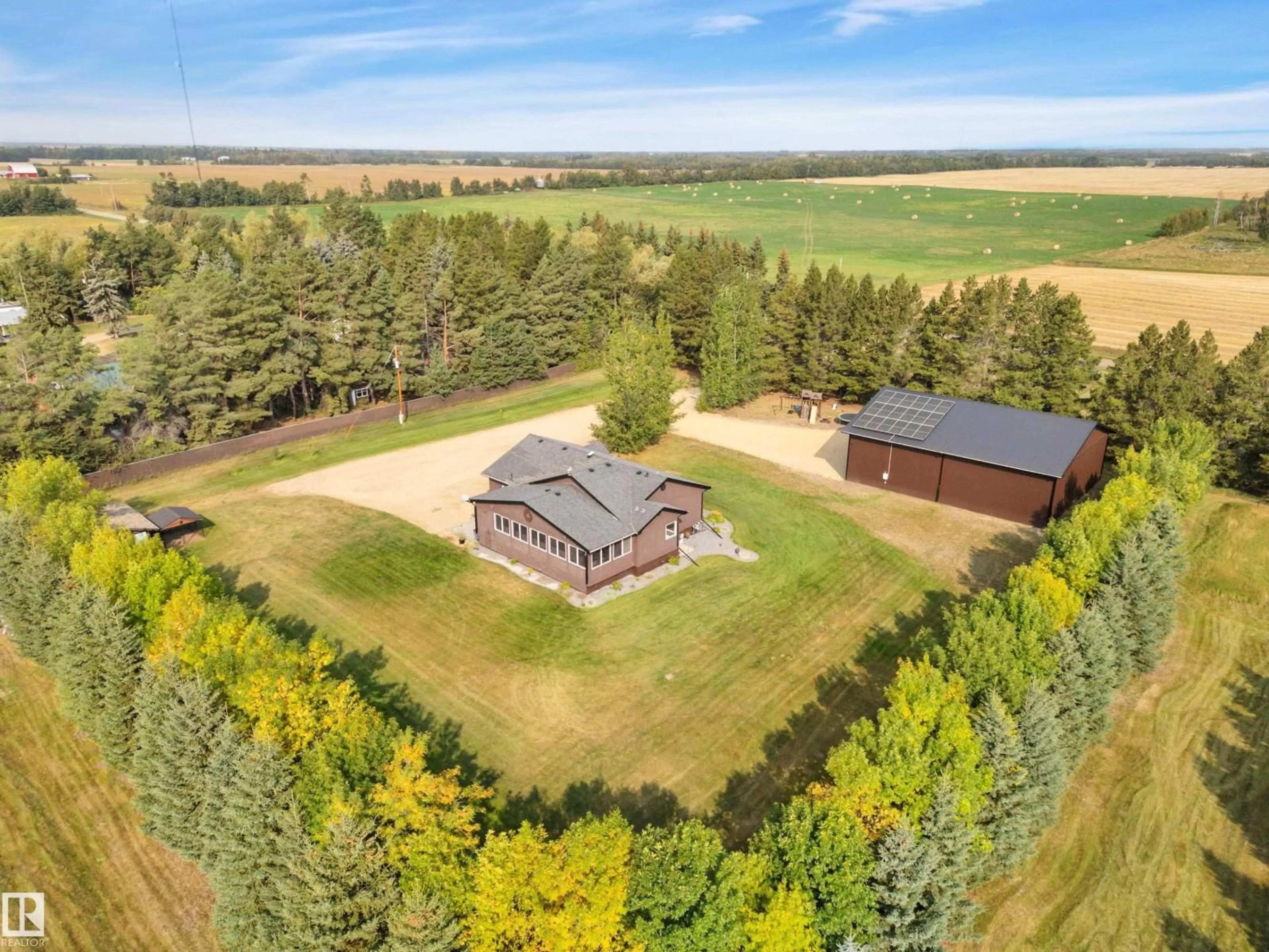 A pic from outside/outdoor area/front of a property/back of a property/a pic from drone, unknown for 250023 TWP ROAD, Rural Wetaskiwin County Alberta T0C1Z0