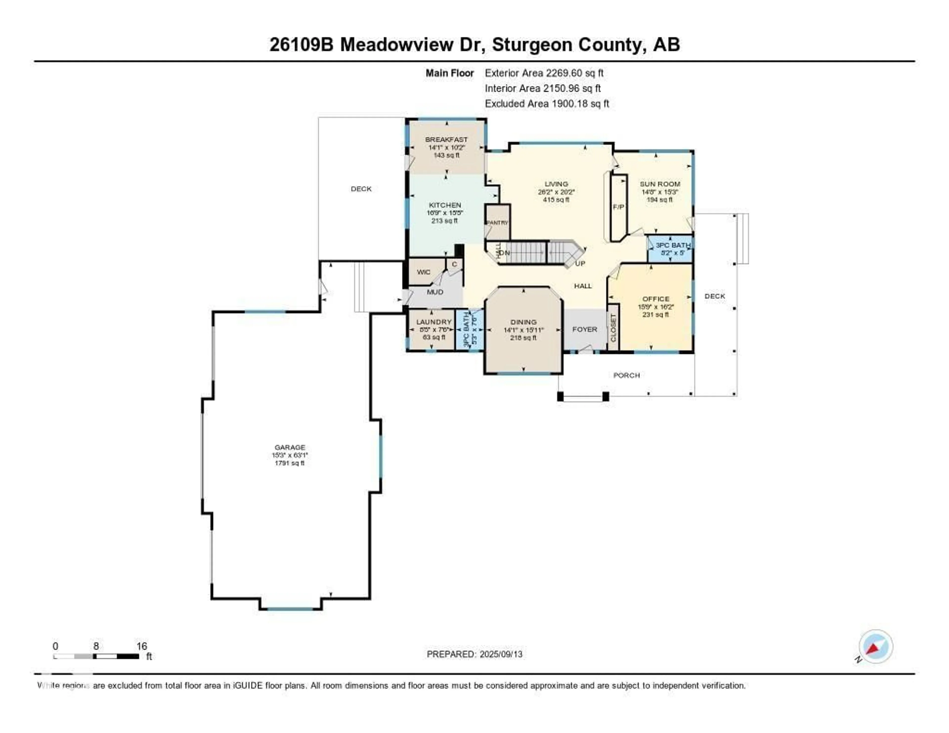 Floor plan for 26109B MEADOWVIEW DR, Rural Sturgeon County Alberta T8T0K9
