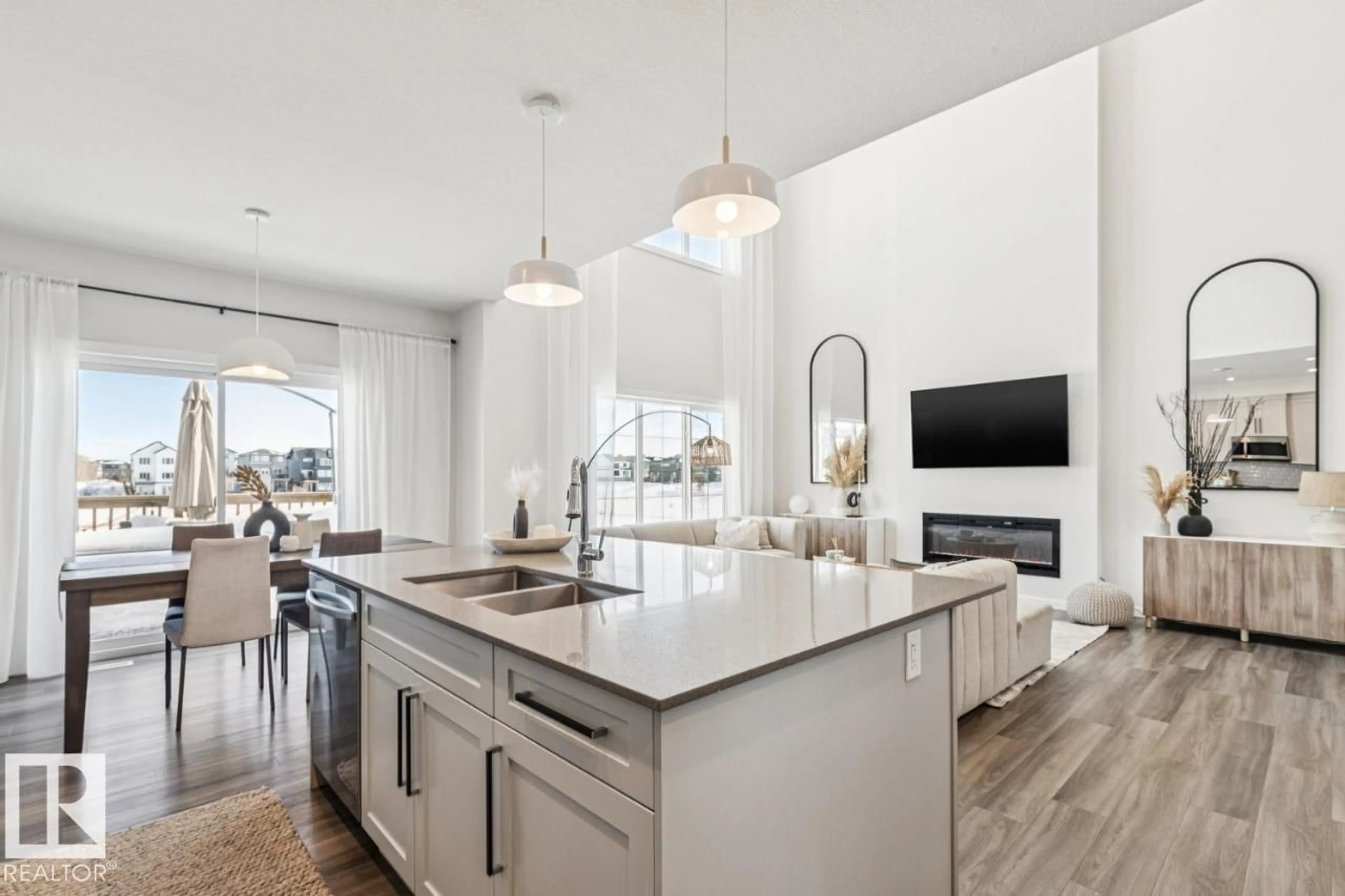 Open concept kitchen, ceramic/tile floor for NW - 2543 208 ST, Edmonton Alberta T6M0N9