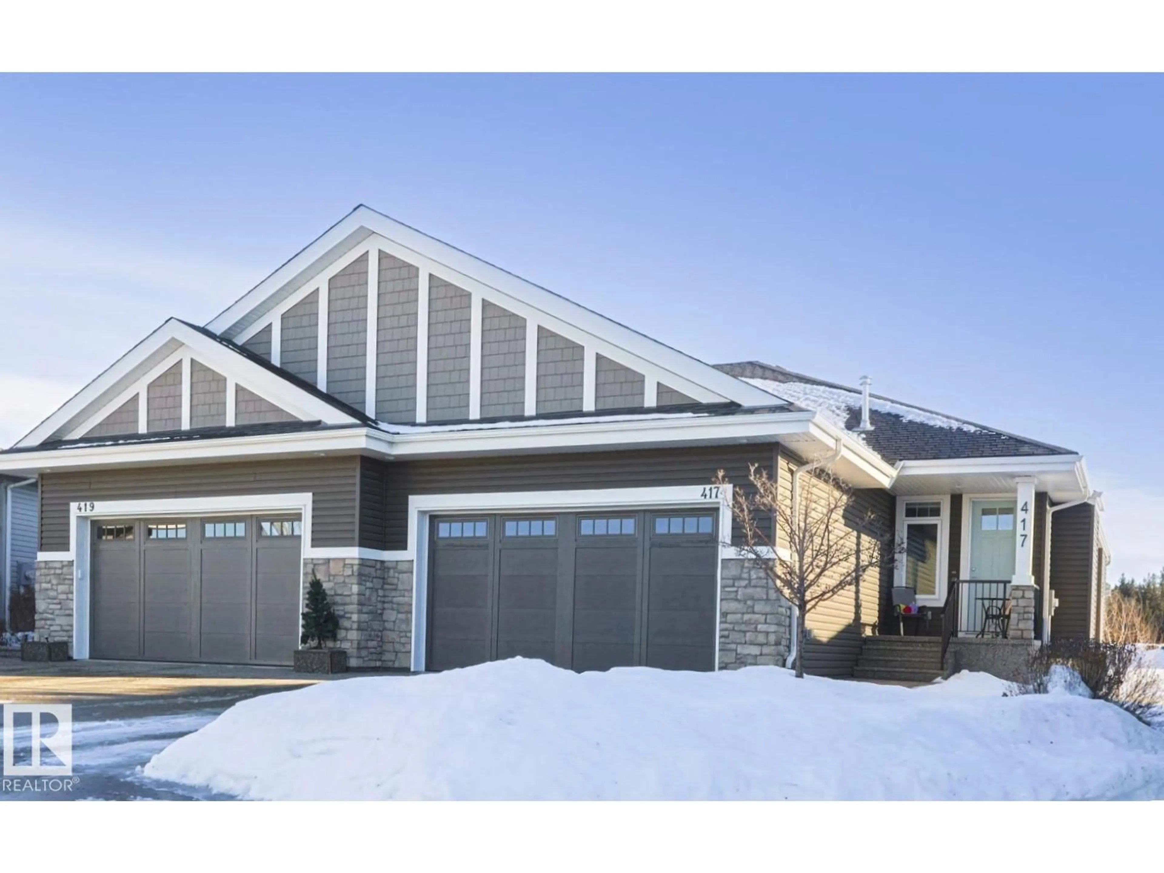 Home with vinyl exterior material, street for 417 HEATHERGLEN DR, Spruce Grove Alberta T7X0R6