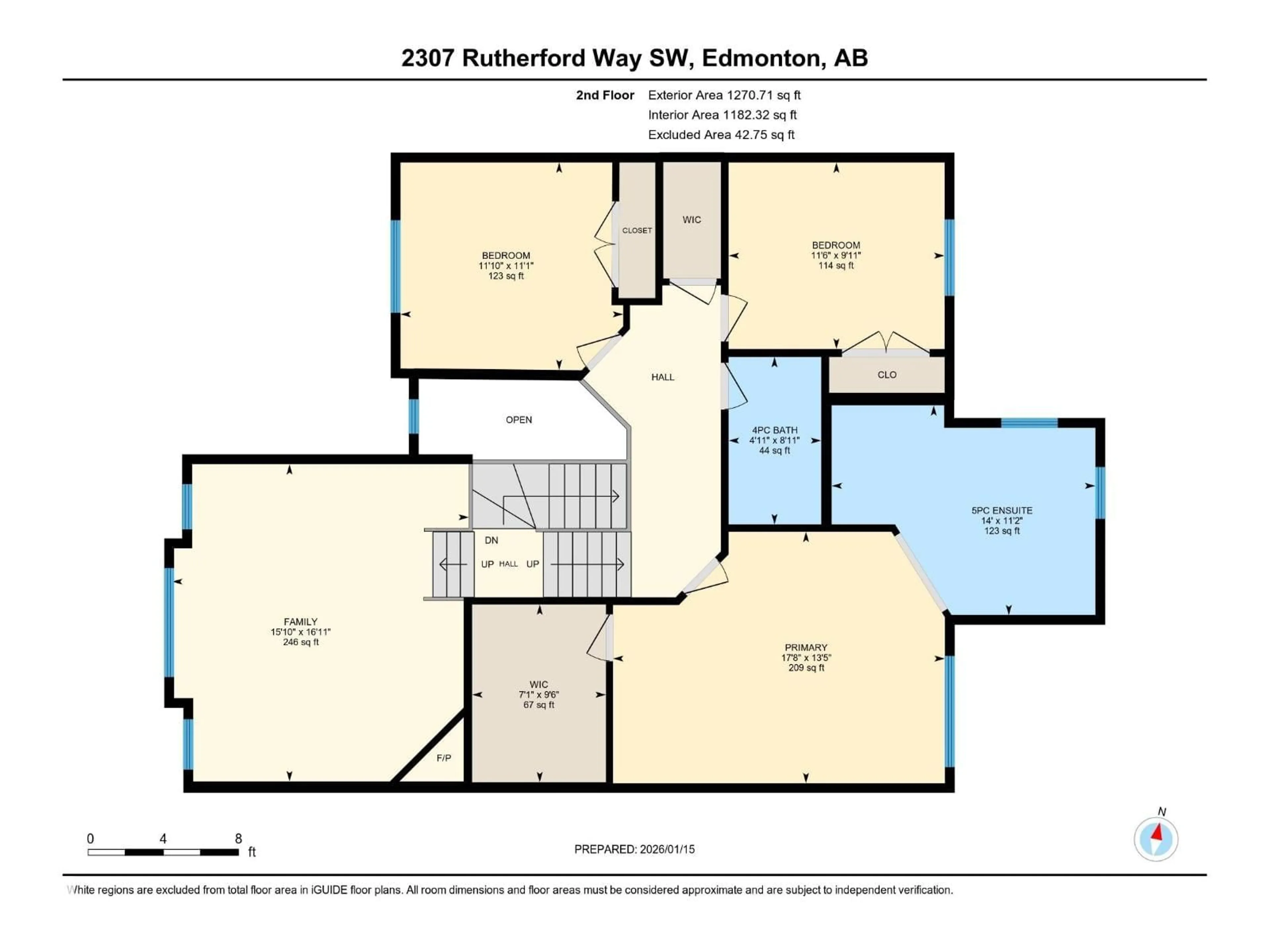 Floor plan for 2307 RUTHERFORD WY, Edmonton Alberta T6W1P4