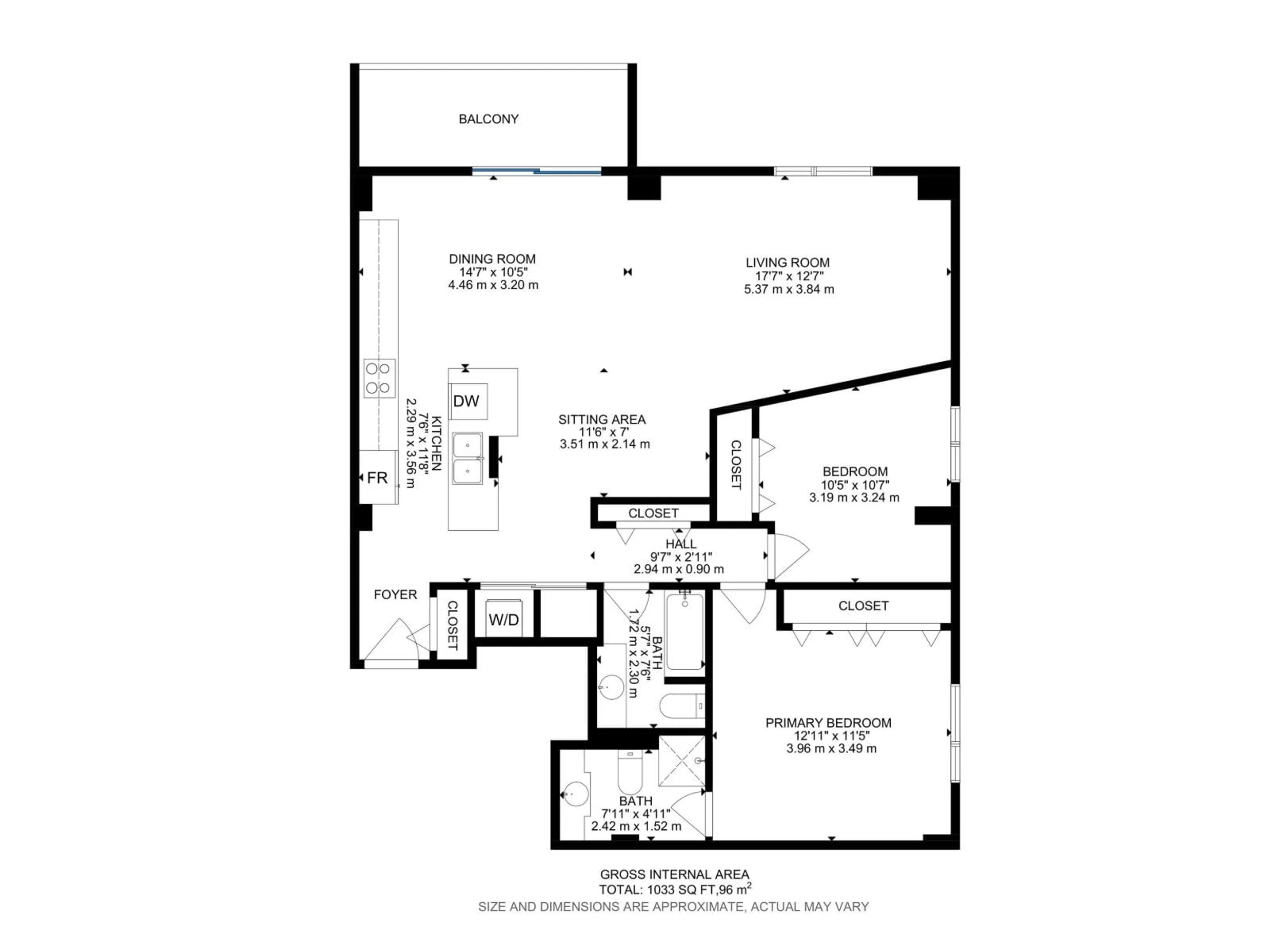Floor plan for 603 - 9909 110 ST, Edmonton Alberta T5K2E5