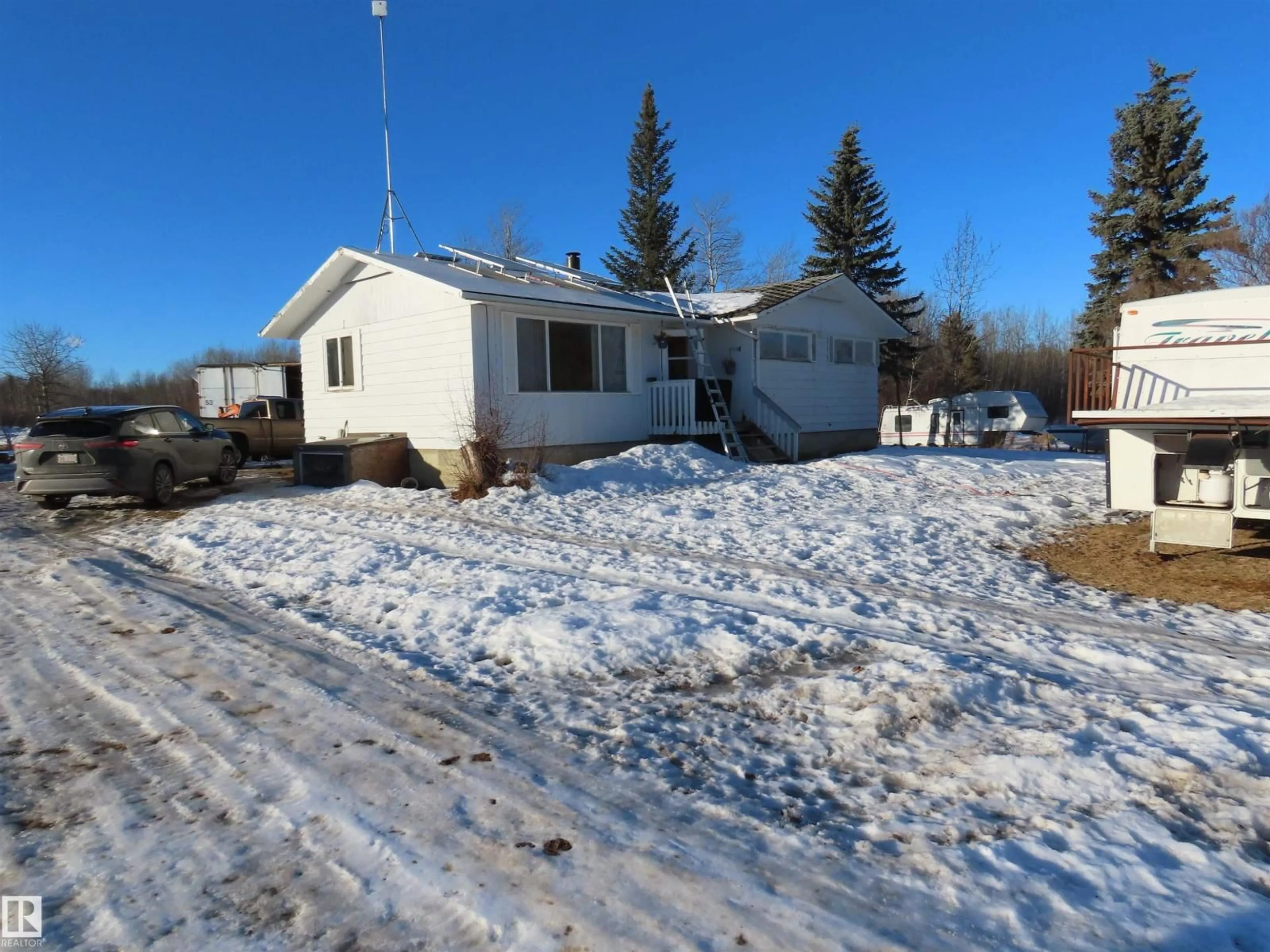 A pic from outside/outdoor area/front of a property/back of a property/a pic from drone, street for 555810 RANGE ROAD 44, Rural Lac Ste. Anne County Alberta T0E0X0