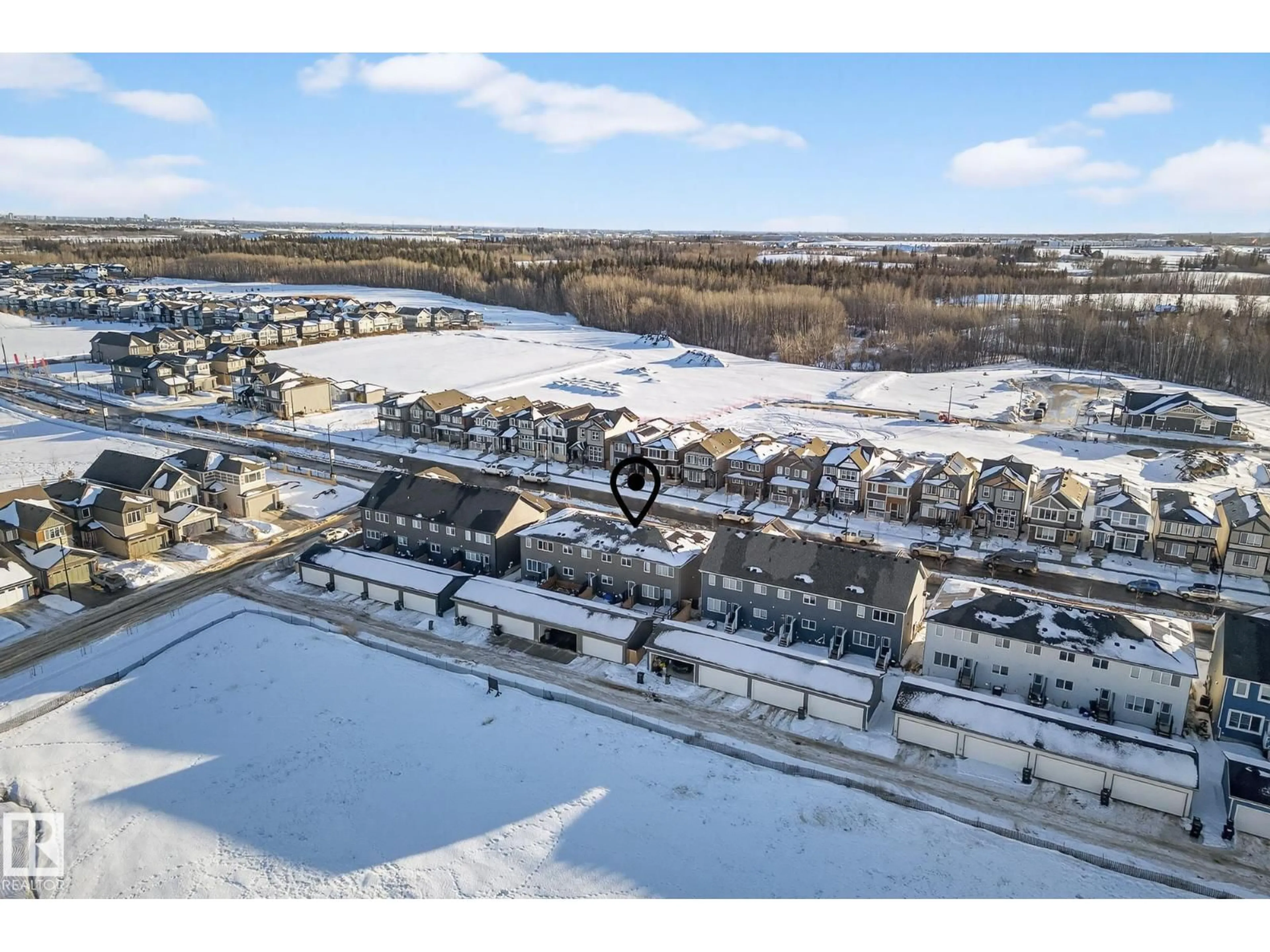 A pic from outside/outdoor area/front of a property/back of a property/a pic from drone, unknown for 2416 TRUMPETER WY, Edmonton Alberta T5S0R9