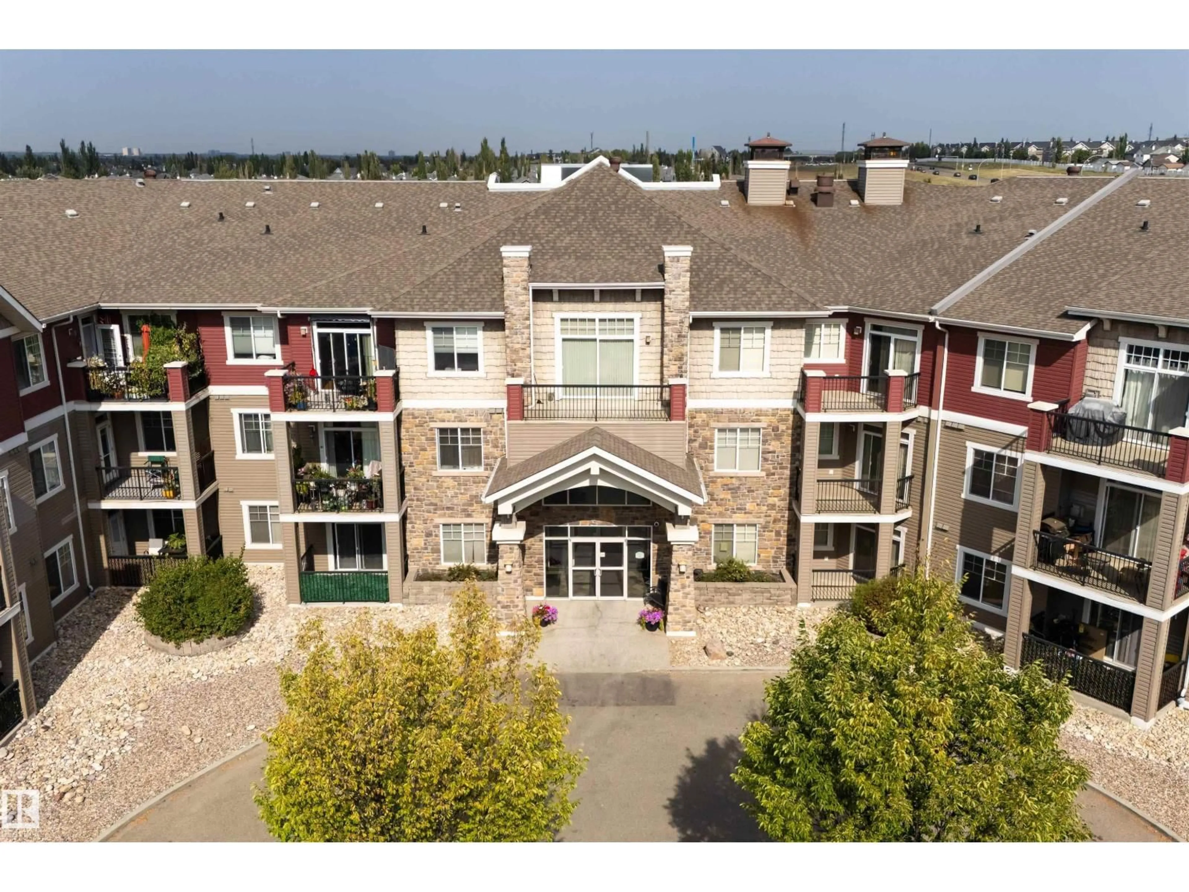 A pic from outside/outdoor area/front of a property/back of a property/a pic from drone, building for #112 - 2503 HANNA CR, Edmonton Alberta T6R0H1
