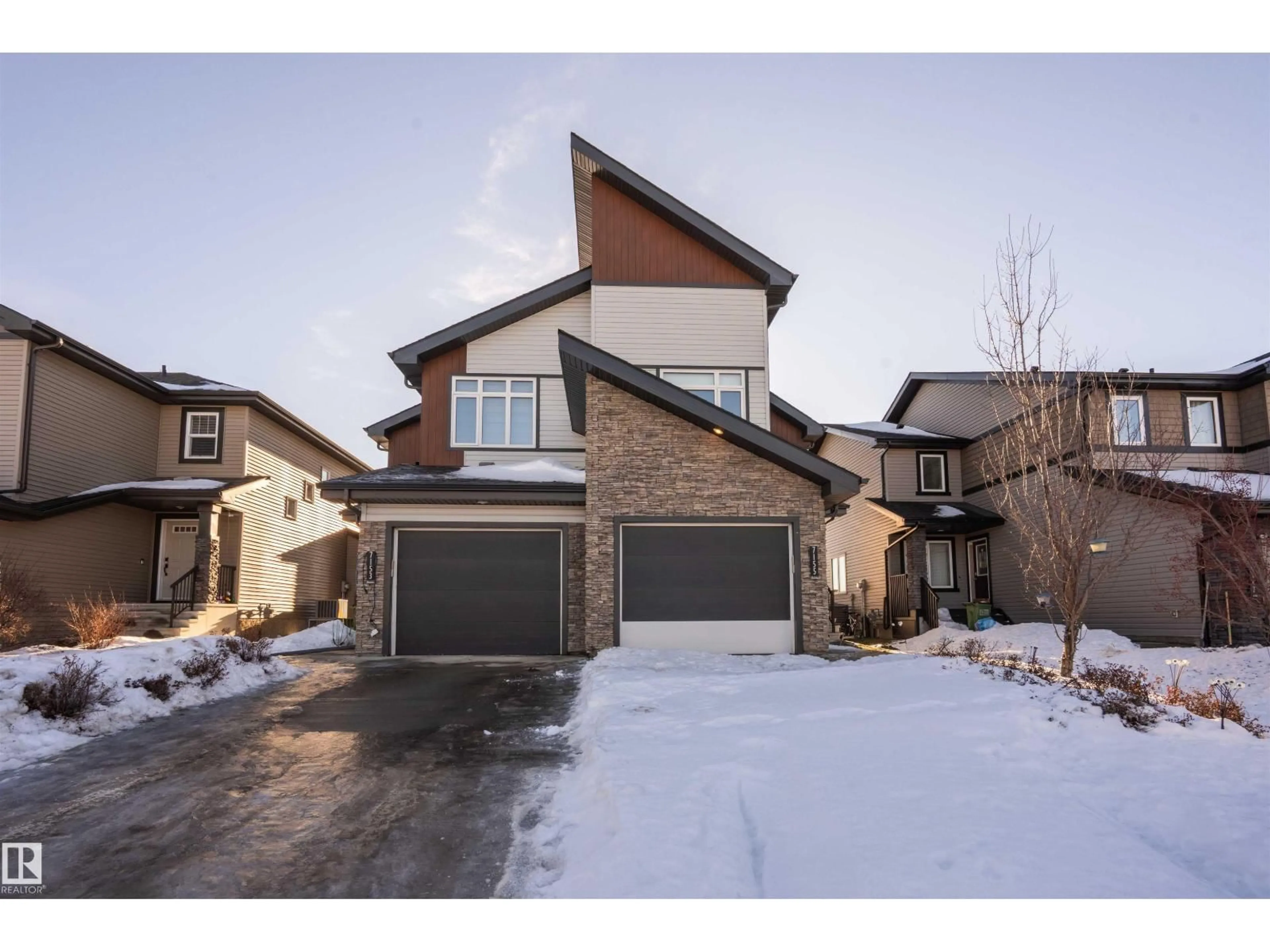 Home with brick exterior material, street for SW - 7155 CARDINAL WY, Edmonton Alberta T6W2Y3