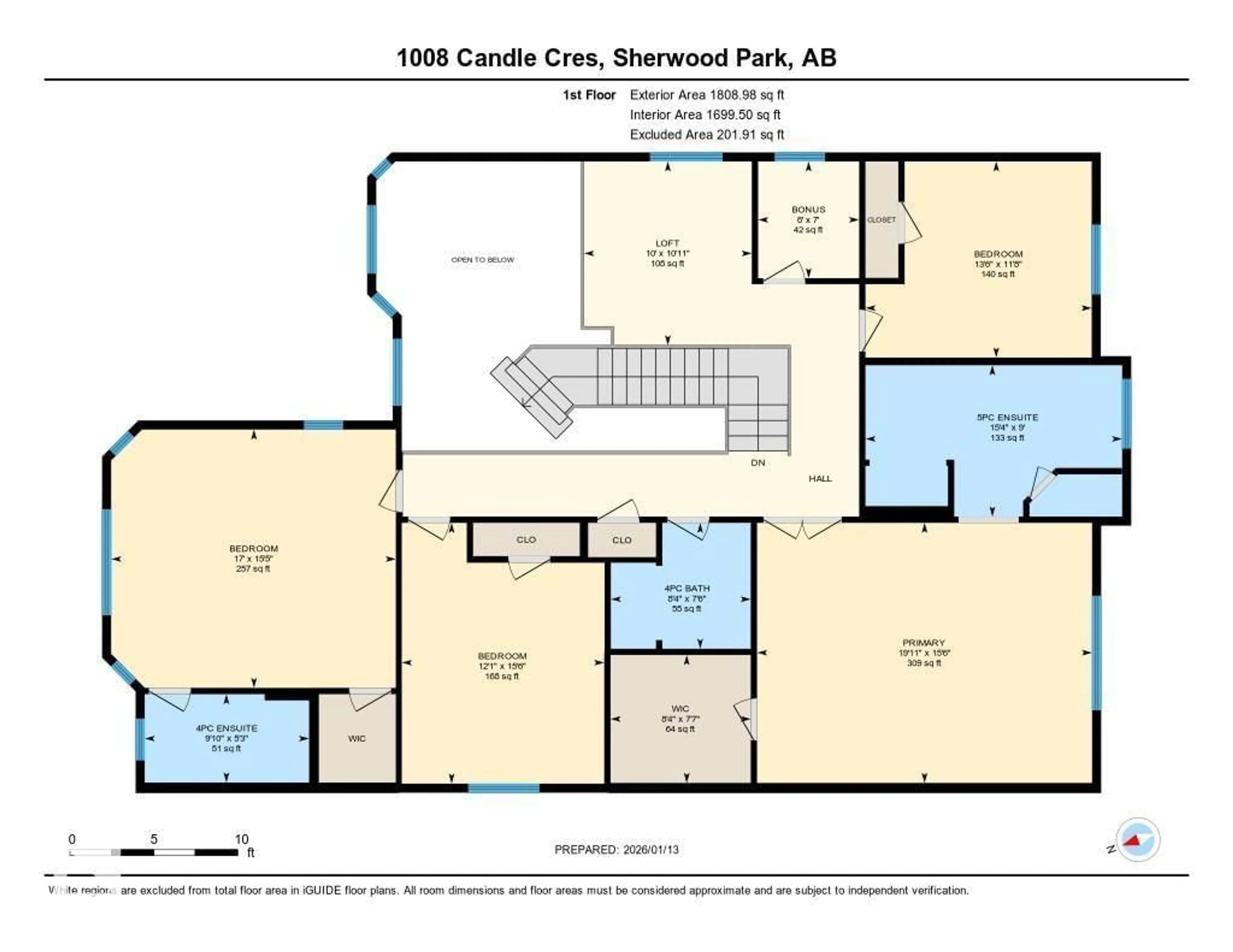 Floor plan for 1008 CANDLE CR, Sherwood Park Alberta T8H0L7