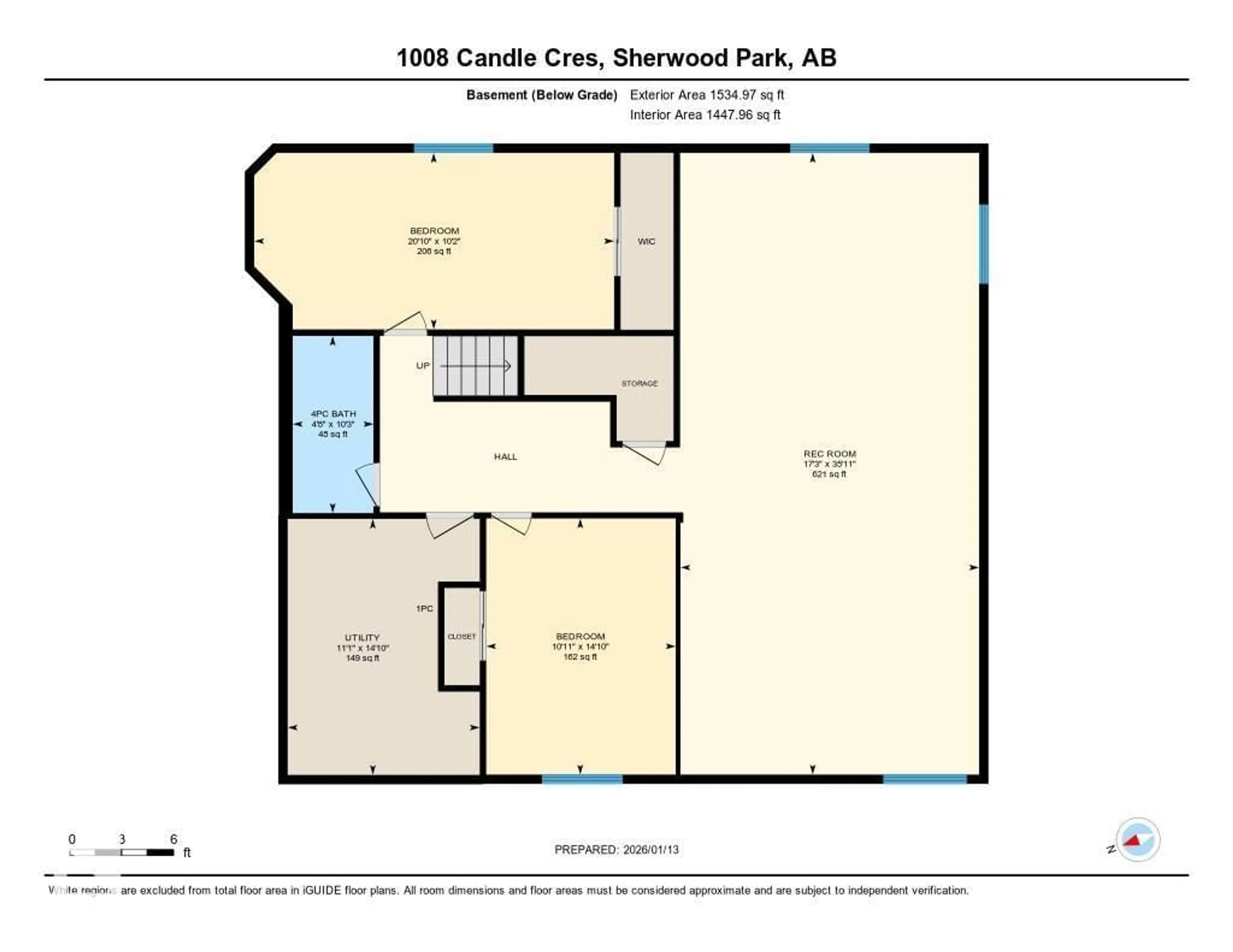 Floor plan for 1008 CANDLE CR, Sherwood Park Alberta T8H0L7