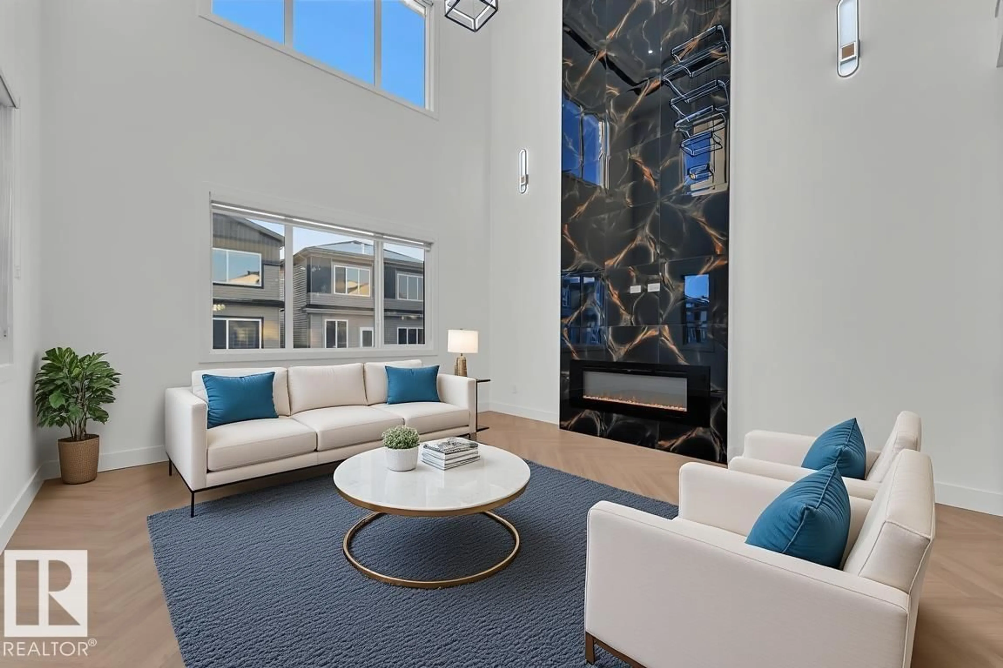 Living room with furniture, unknown for 3521 42 AV, Beaumont Alberta T4X3A7