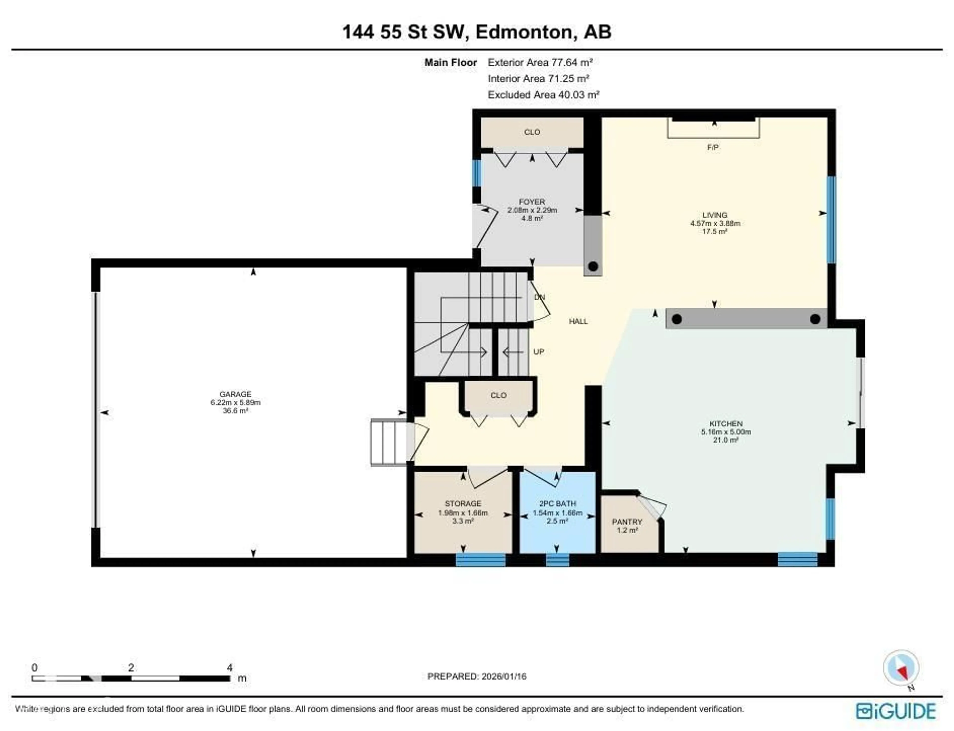Floor plan for SW - 144 55 ST, Edmonton Alberta T1T1X1