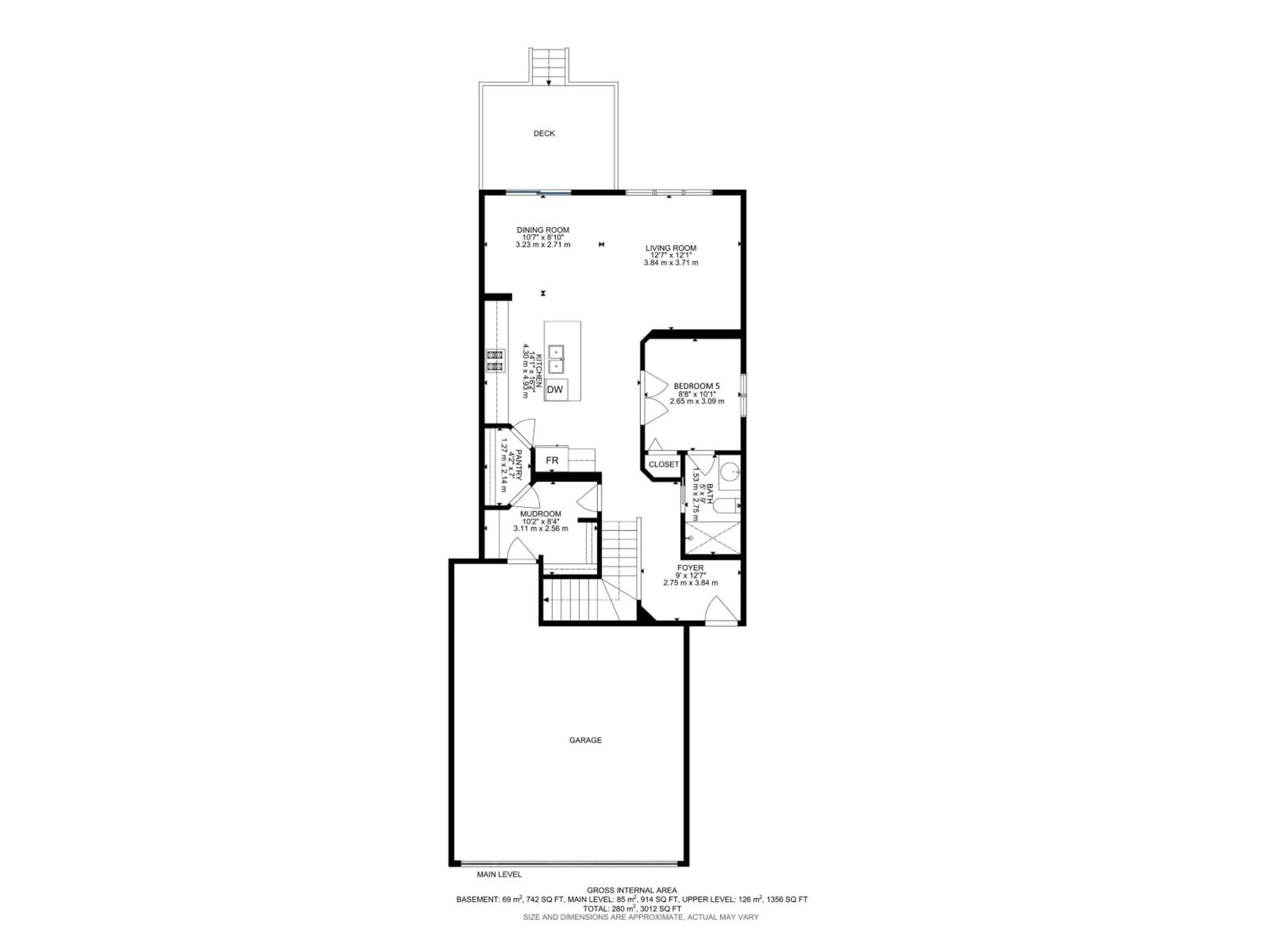Floor plan for 2423 194 ST, Edmonton Alberta T6M1P5