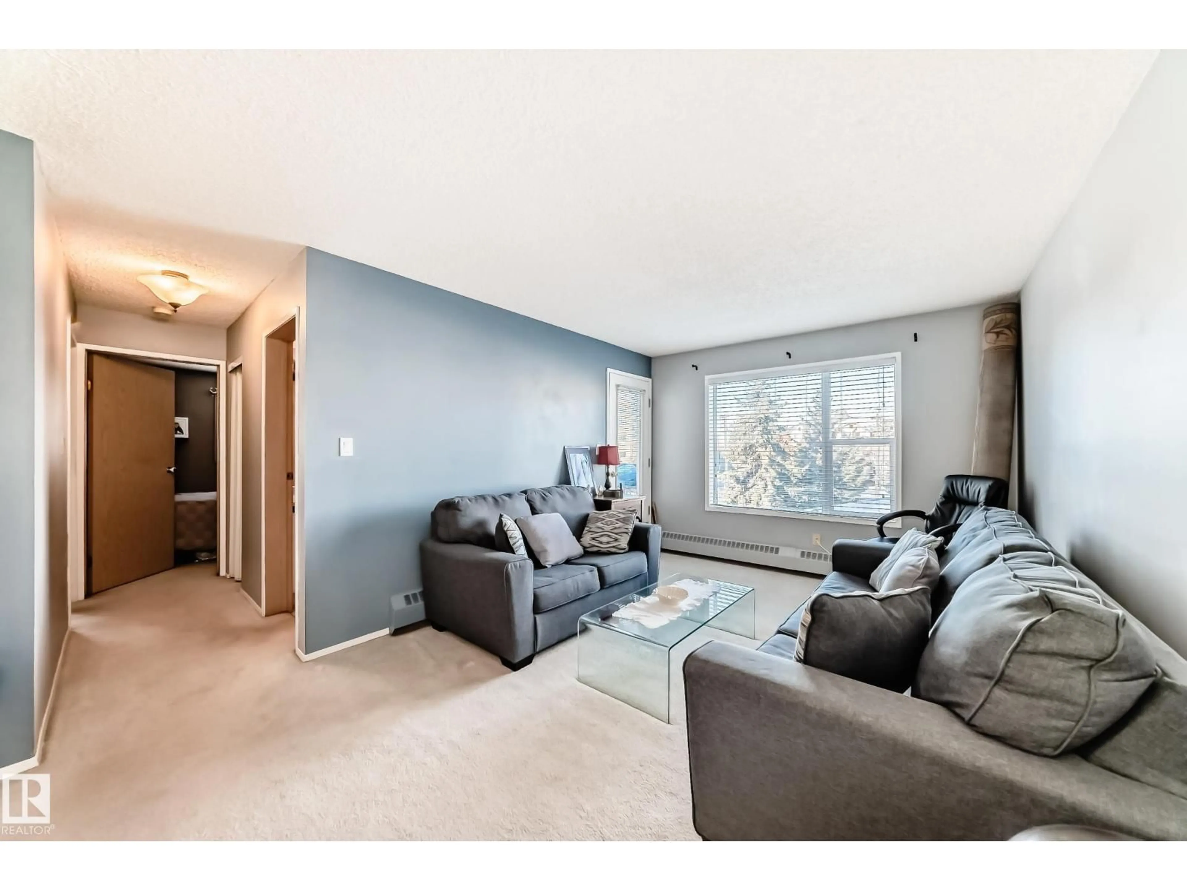 Living room with furniture, unknown for 347 - 10520 120 ST, Edmonton Alberta T5H4L7