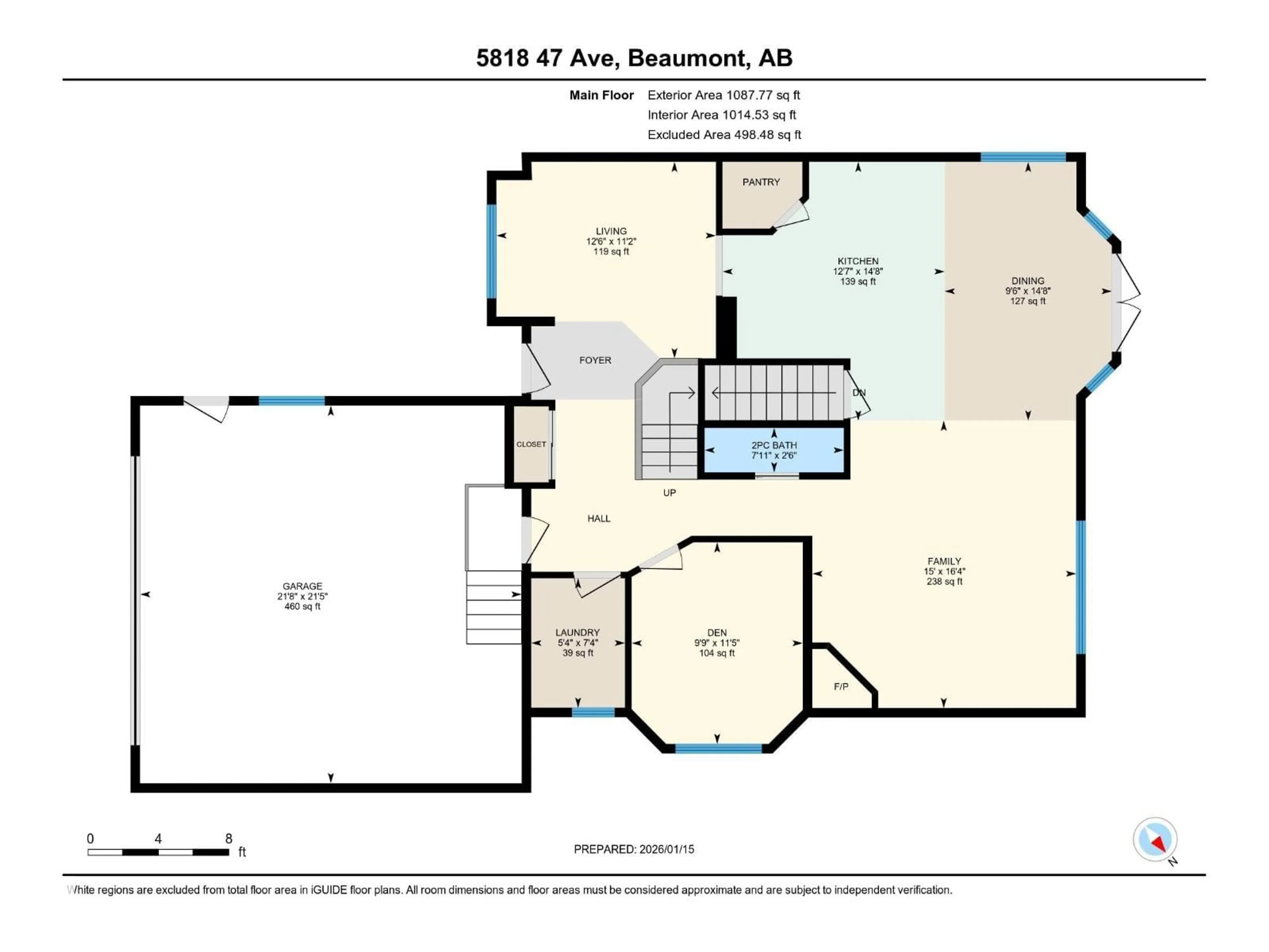 Floor plan for 5818 47 AV, Beaumont Alberta T4X1N9