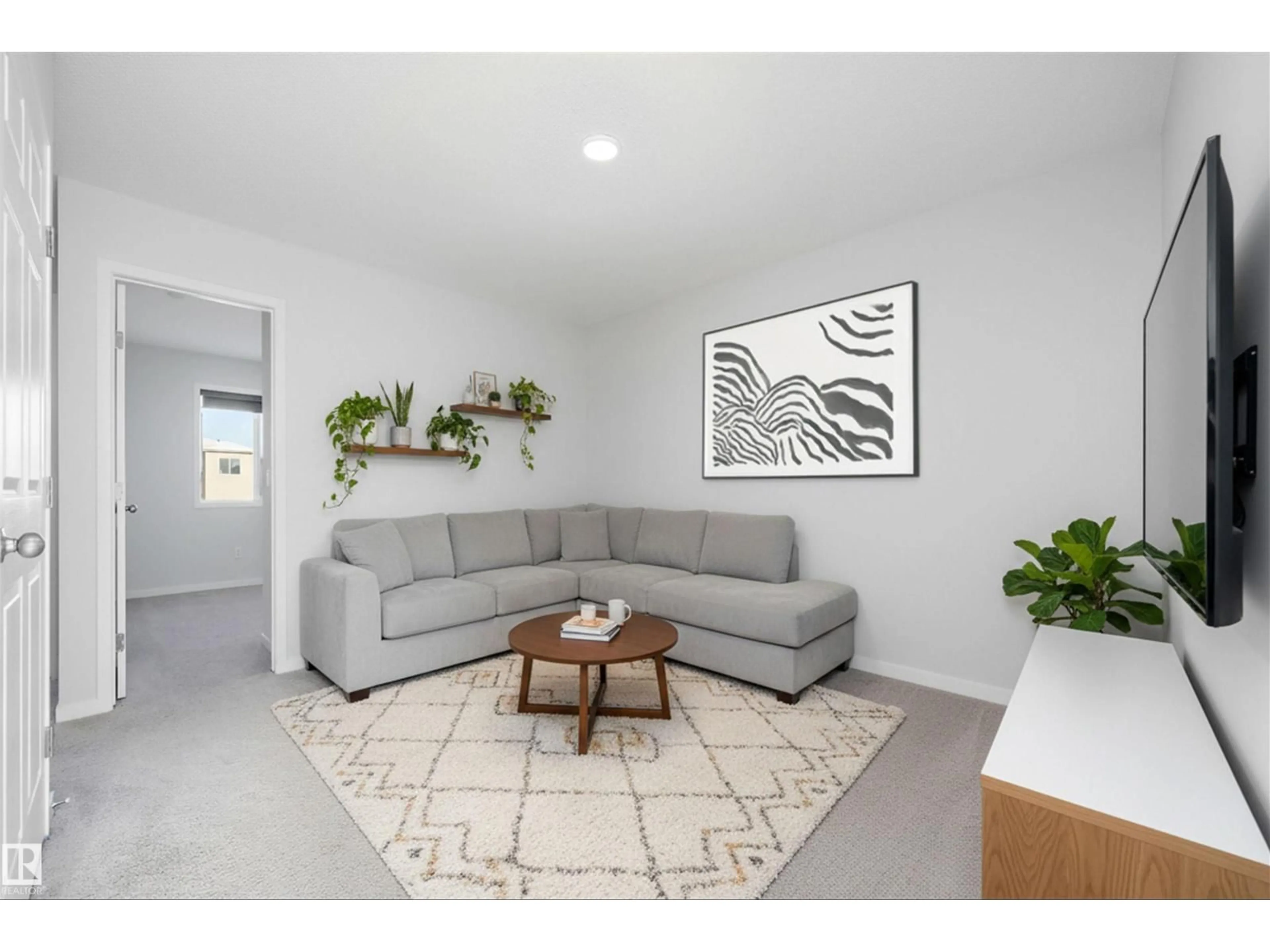 Living room with furniture, unknown for 5210 LARK CR, Edmonton Alberta T5S0S3