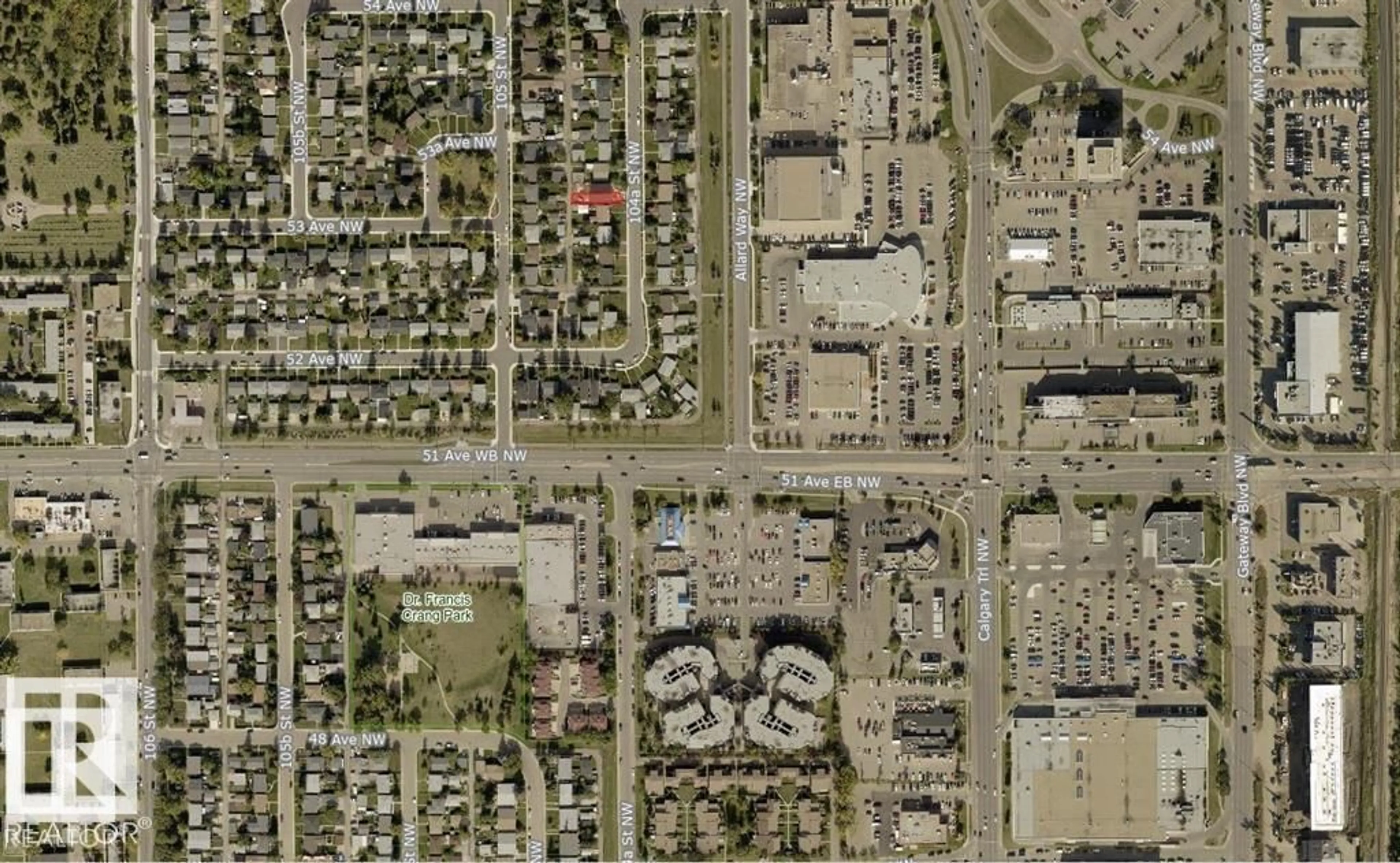 Picture of a map for NW - 5304 104A ST, Edmonton Alberta T6H2M1