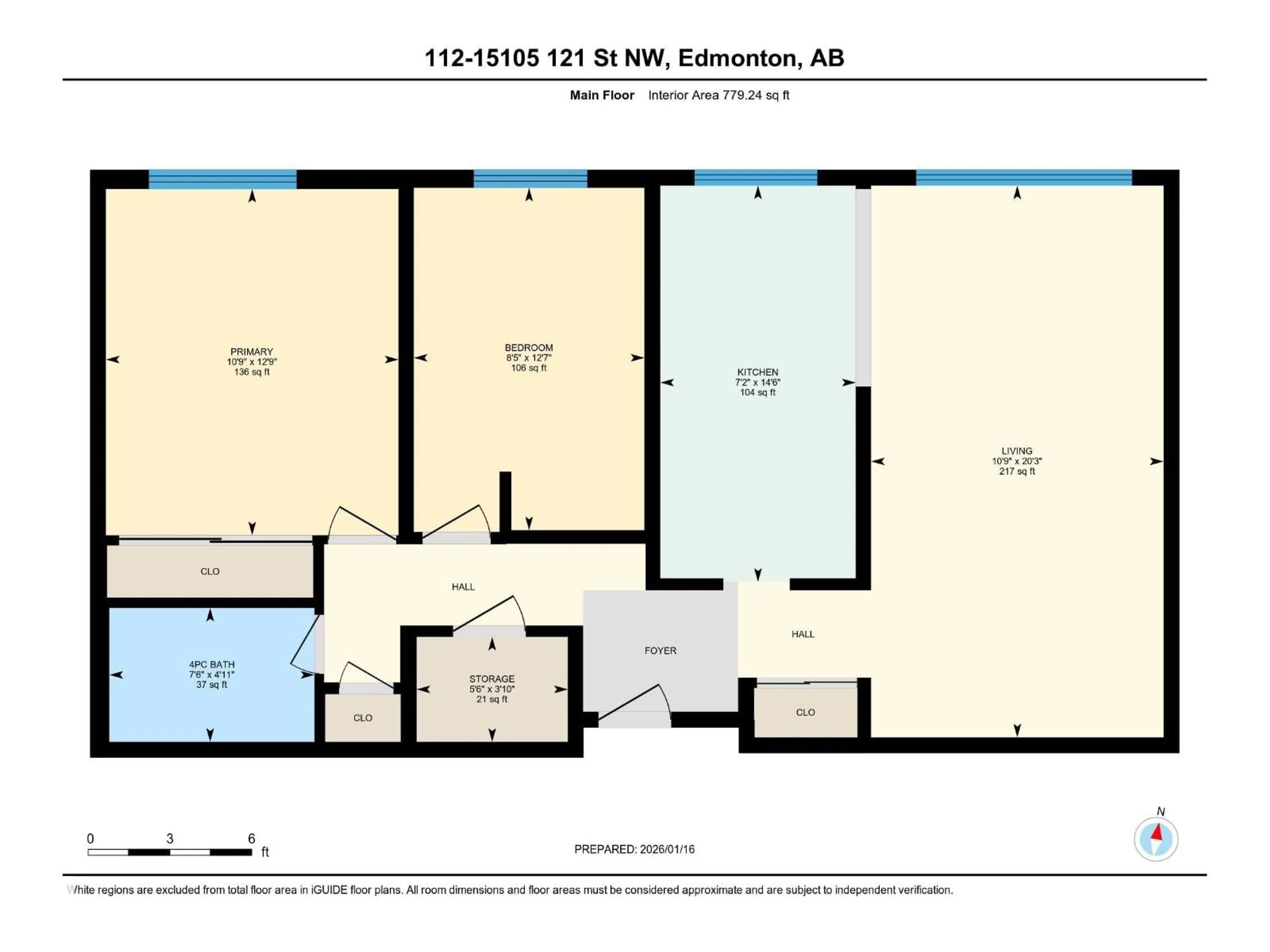 Floor plan for #112 - 15105 121 ST NW, Edmonton Alberta T5X2G3