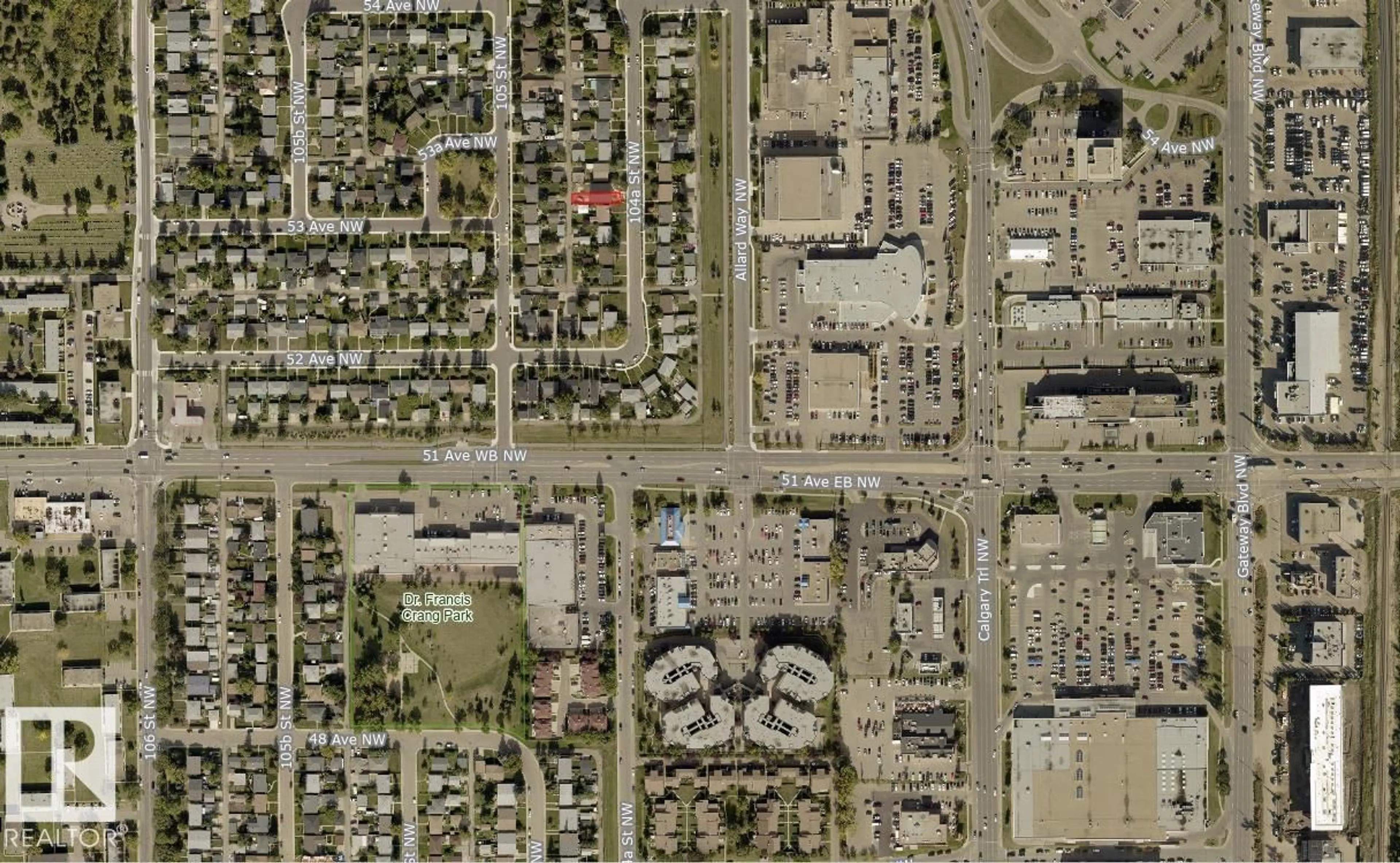 Picture of a map for NW - 5306 104A ST, Edmonton Alberta T6H2M1