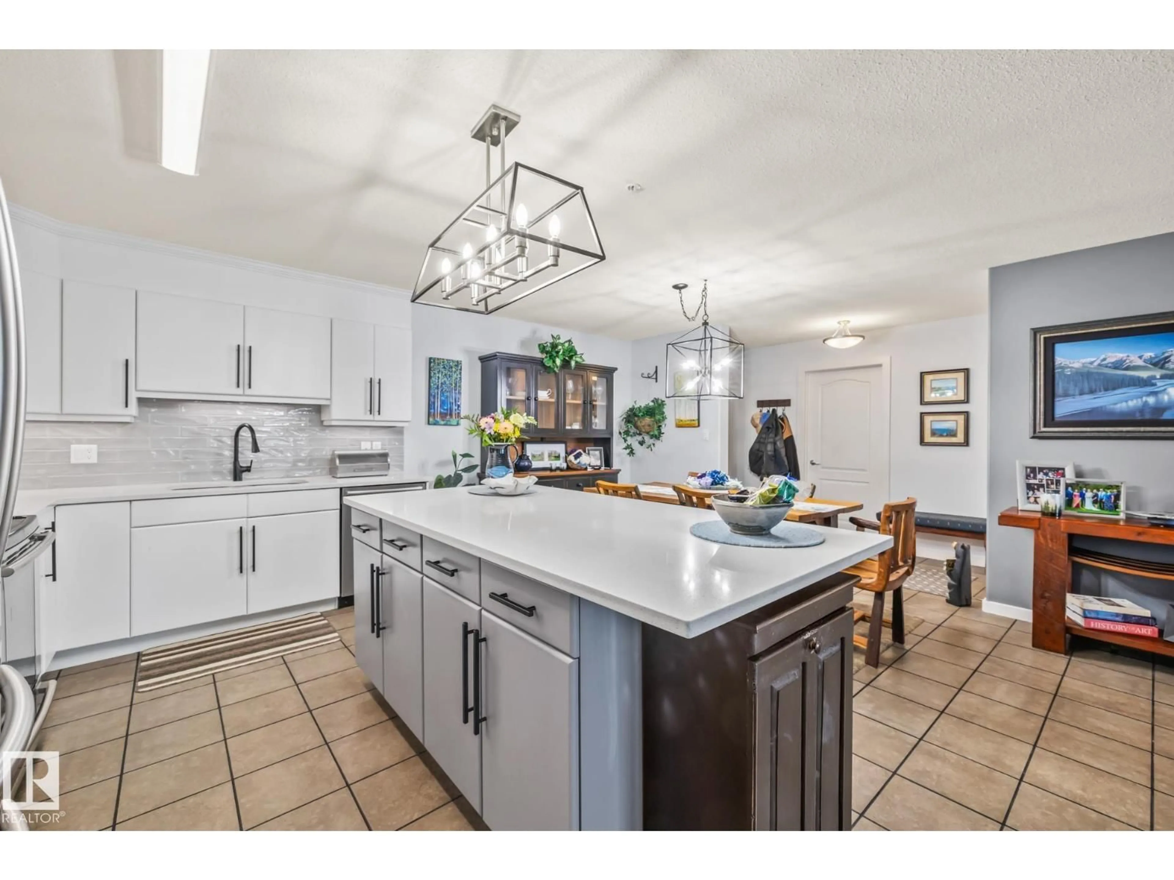 Open concept kitchen, ceramic/tile floor for #120 - 120 SUDER GREENS DR, Edmonton Alberta T5T6V6