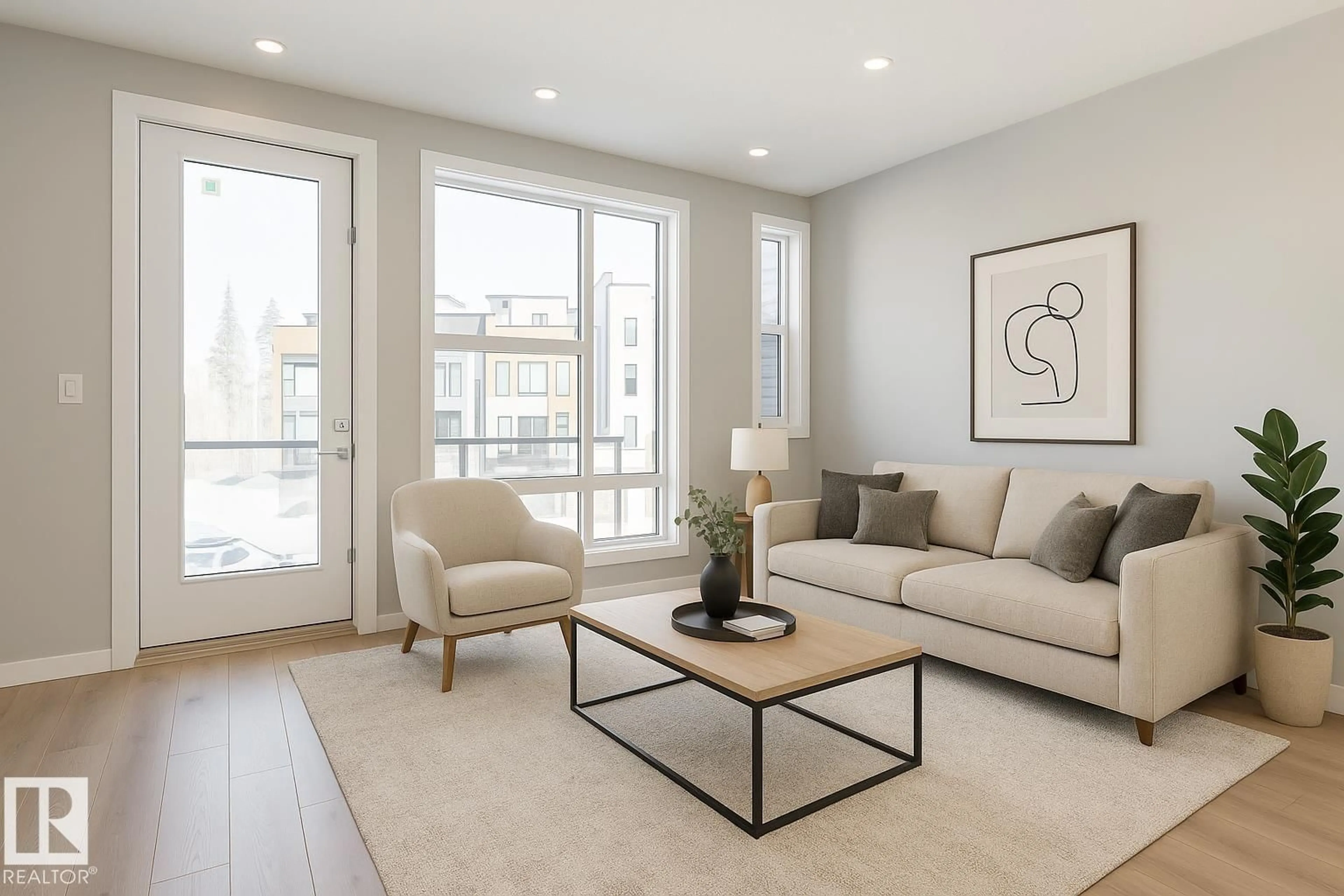 Living room with furniture, unknown for #91 - 1304 RUTHERFORD RD, Edmonton Alberta T6W0B4