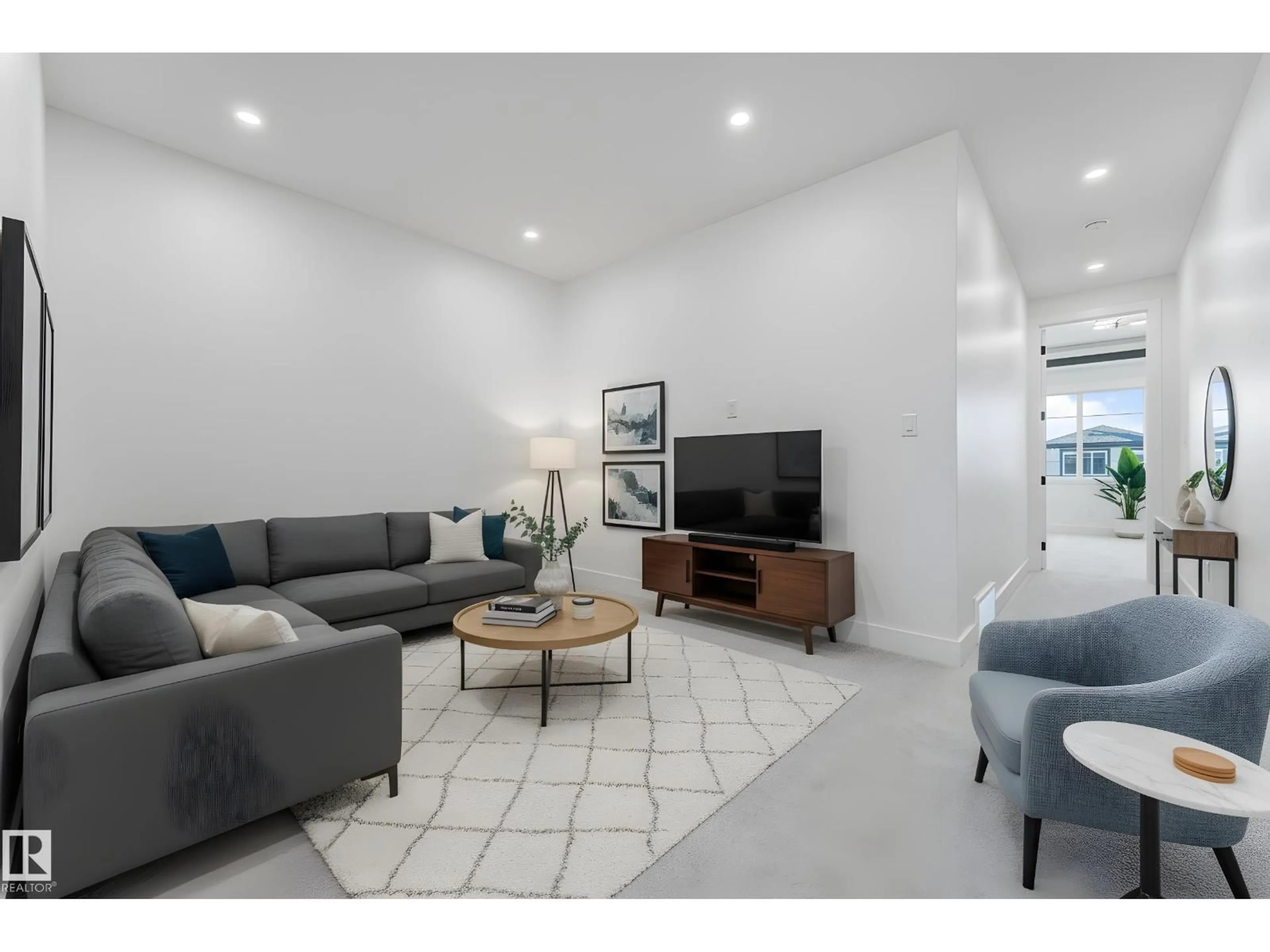 Living room with furniture, unknown for 4305 36 ST, Beaumont Alberta T4X3G6