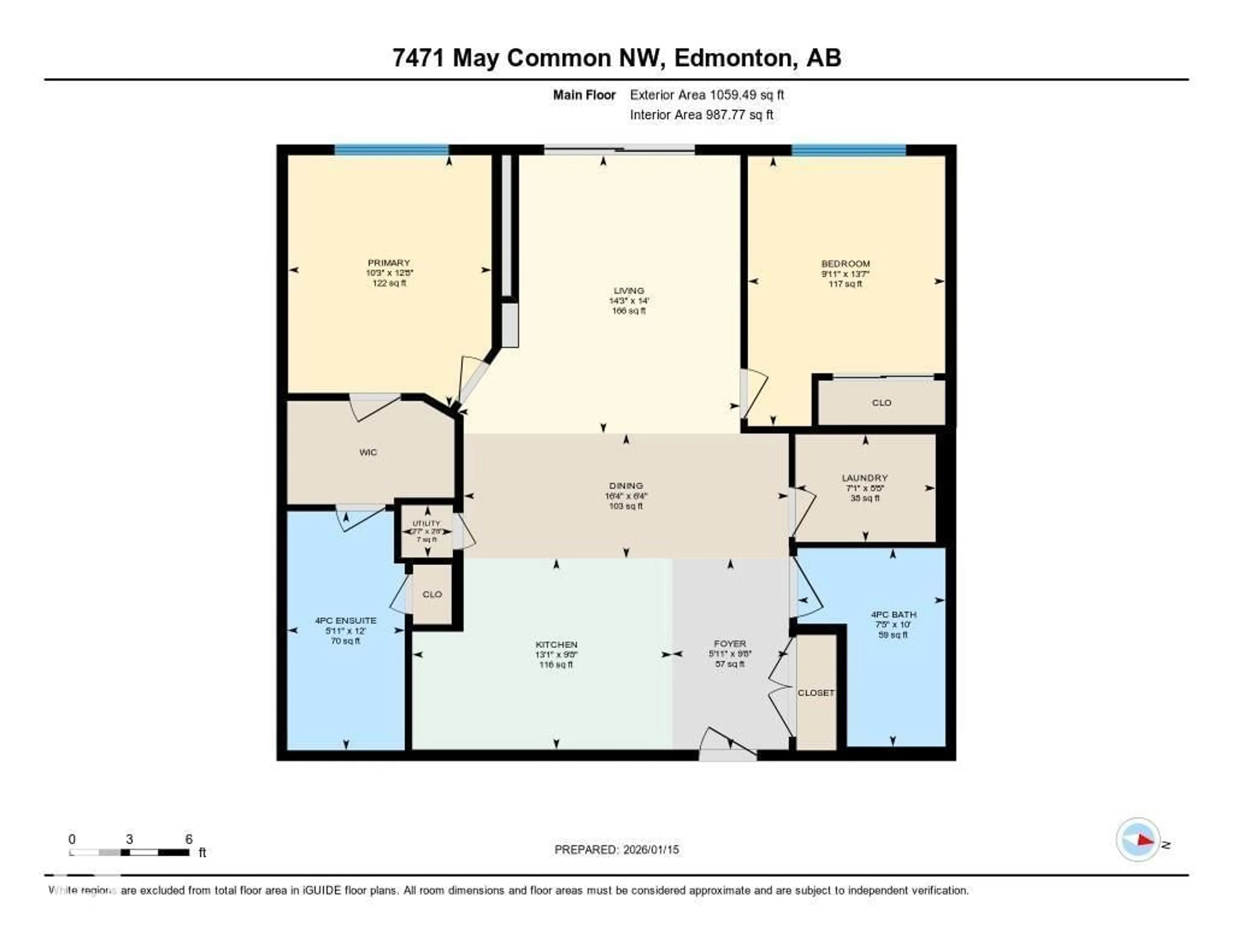 Floor plan for #101 - 7471 MAY CM, Edmonton Alberta T6R0V2