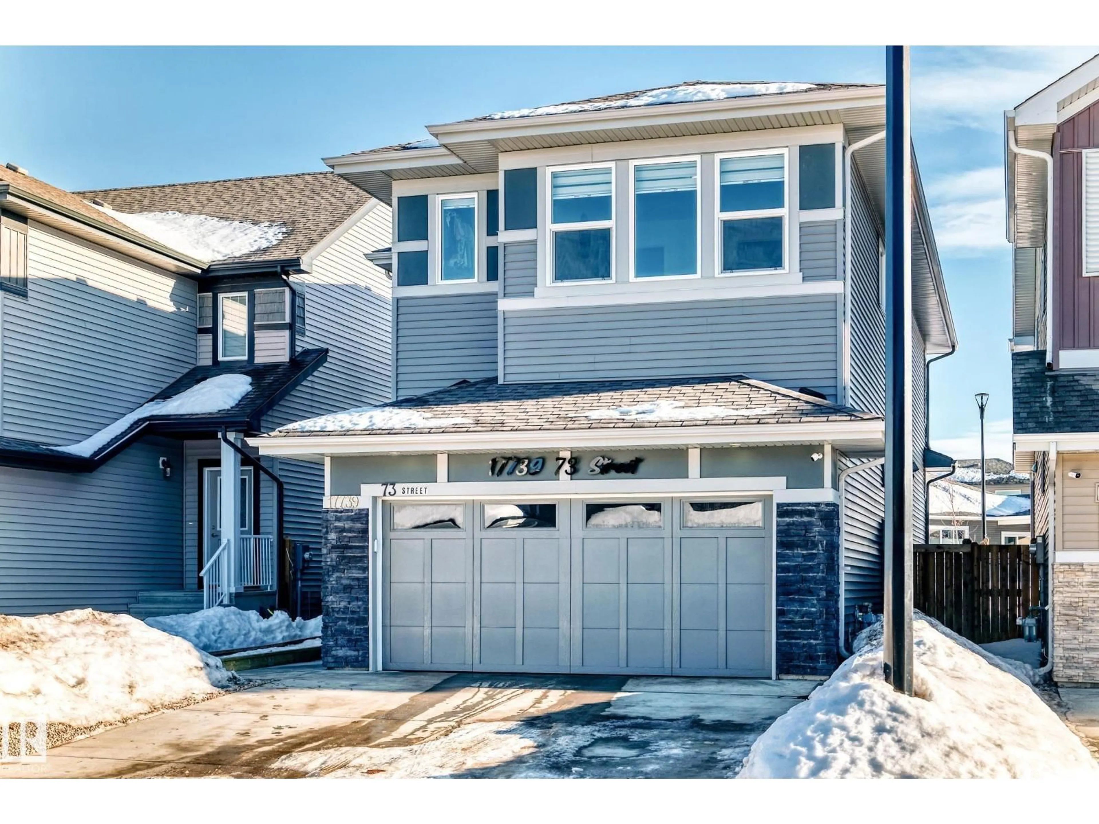Home with vinyl exterior material, street for 17739 73 ST, Edmonton Alberta T5Z0V8